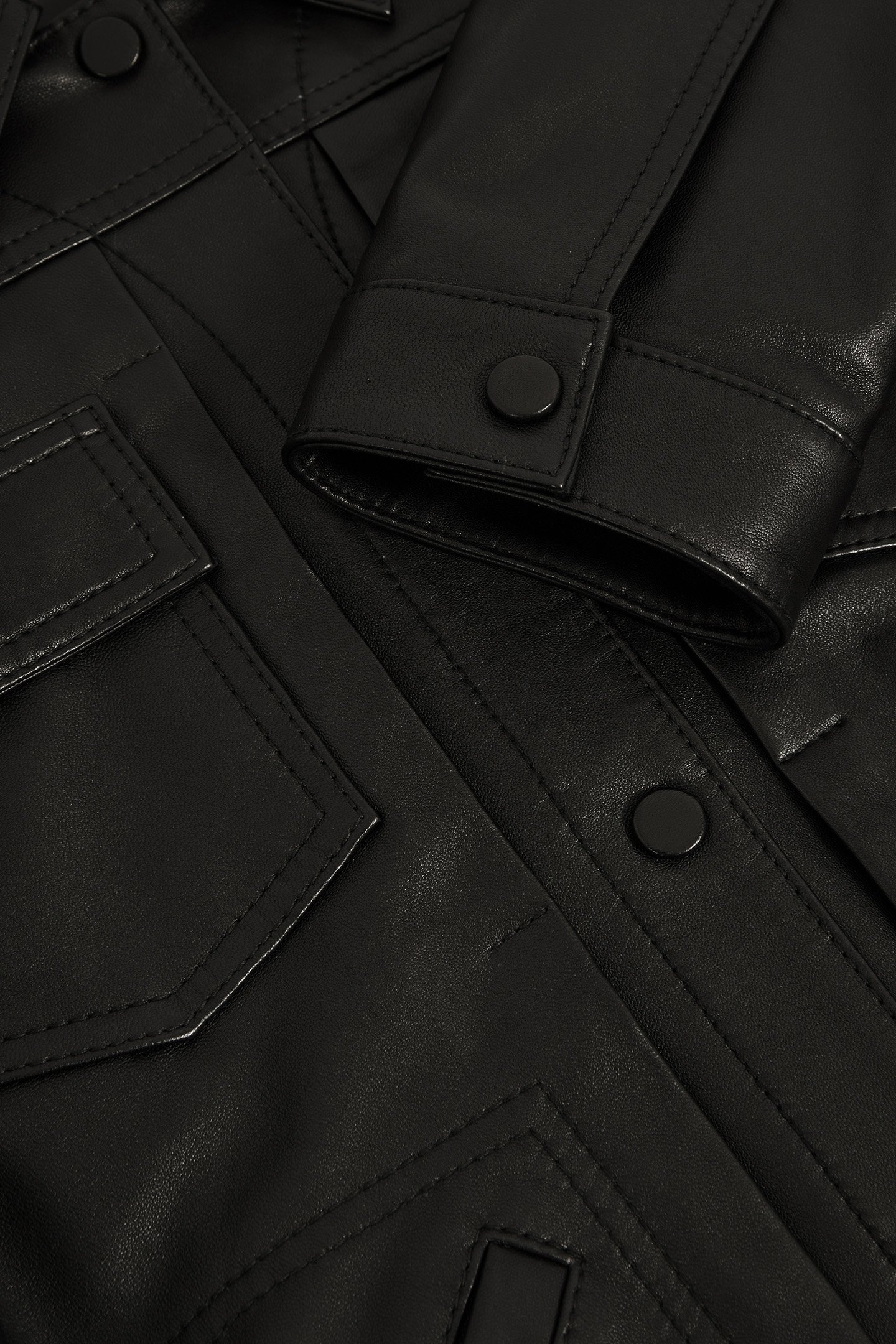 ELY LEATHER TRUCKER BLACK 6