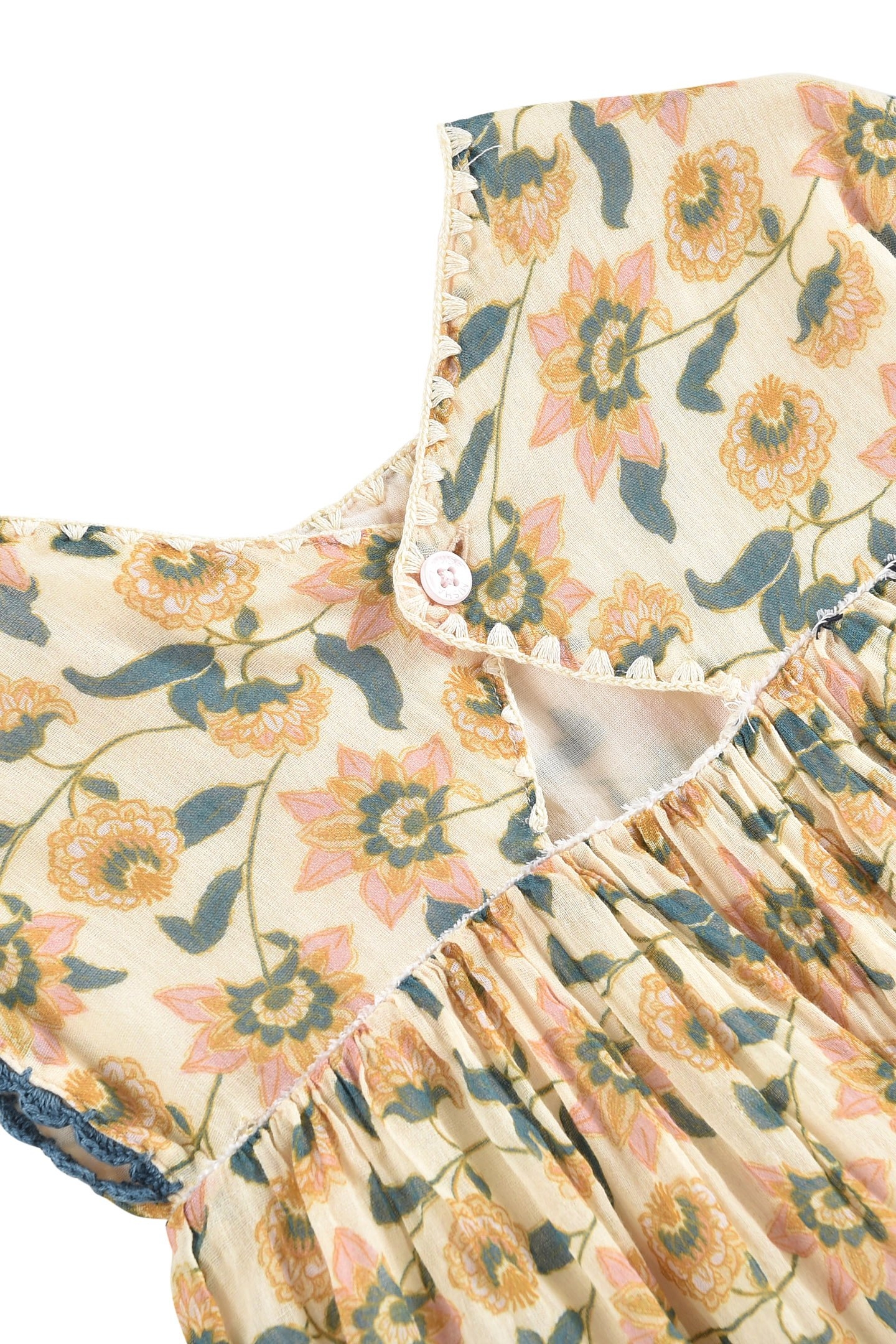 DRESS TAPALPA CREAM FLOWERS 5