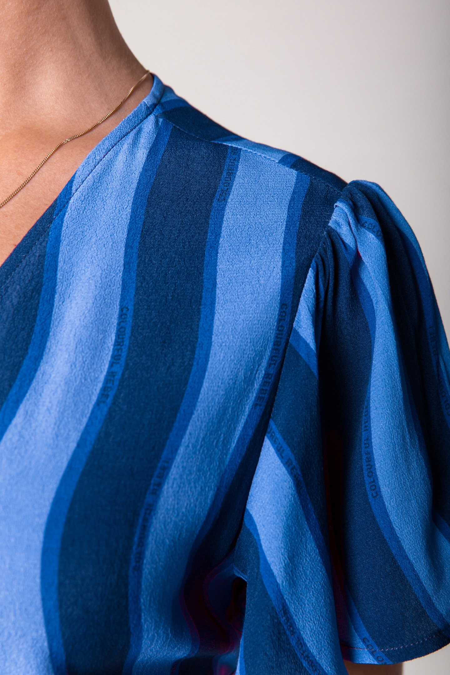 AVA STRIPES REAL WRAP MAXI DRESS SS BLUE 6