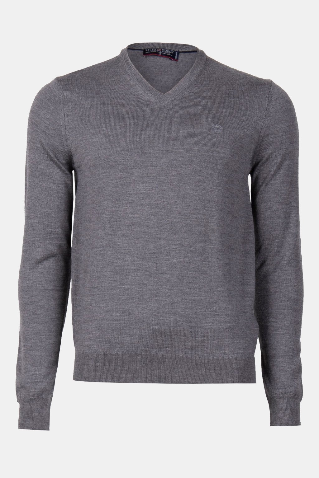 BASIC CUSTOM FIT V-NECK PULLOVER IN GREY 3