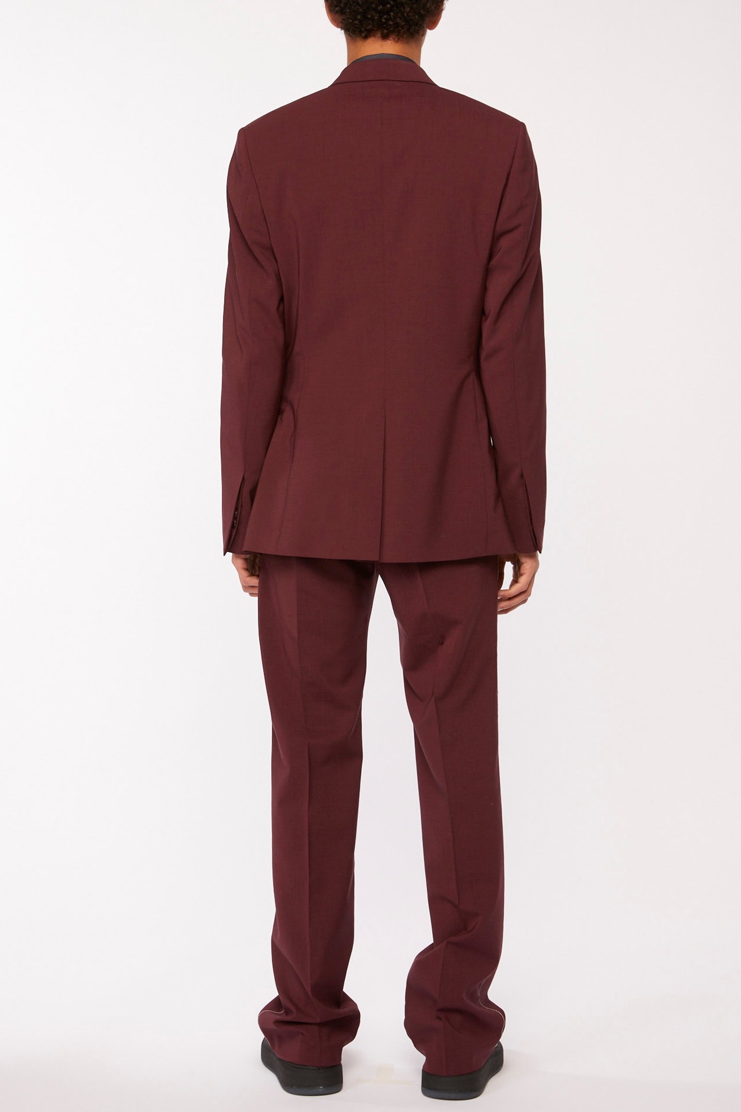 GENTS CONCEALED 2 BTN JACKET BURGUNDY/ BORDE 4