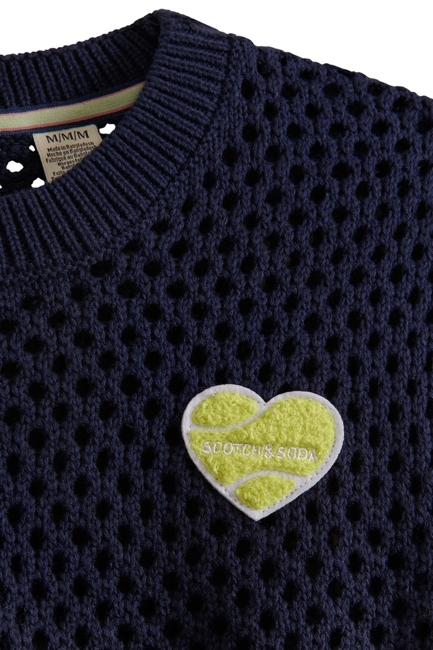 S&S GIRLS TENNIS GROUP CVC SWEATER KNIT LS CREWNECK ASPHALT 3