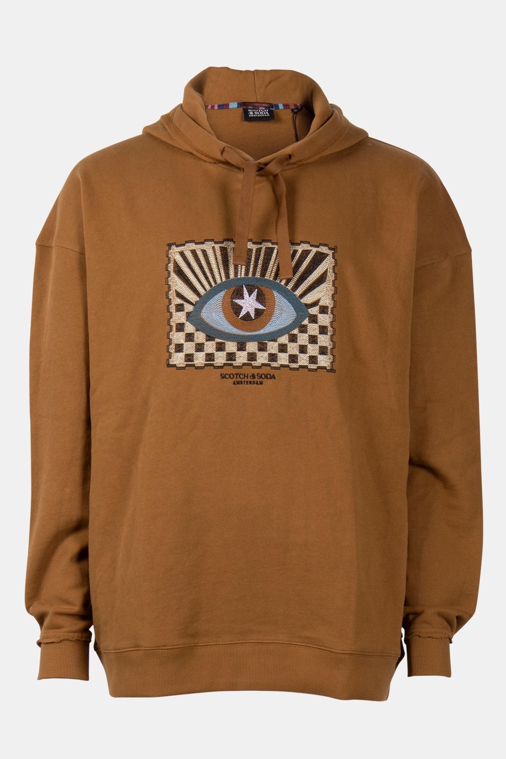 EMBROIDERED ARTWORK HOODIE GOLDEN RUST 3