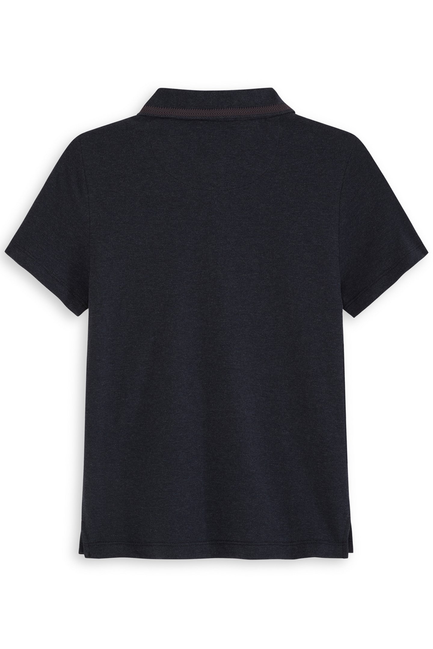 BOYS HEATHER PIQUE POLO BLACK 2