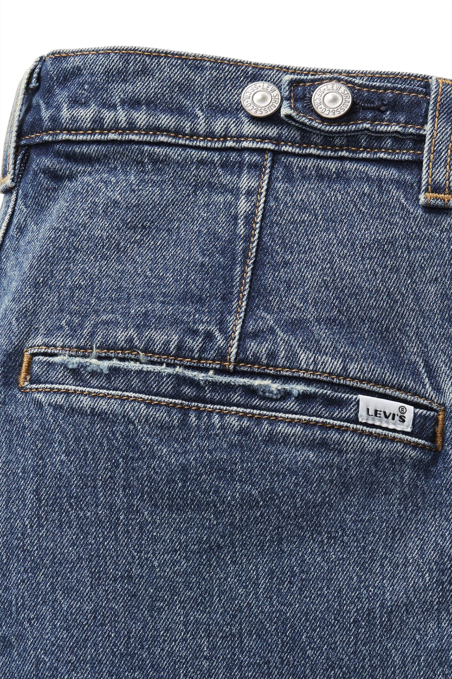 RIBCAGE STRAIGHT JEAN WITH TAILORED ANKLE IN BLUE 7