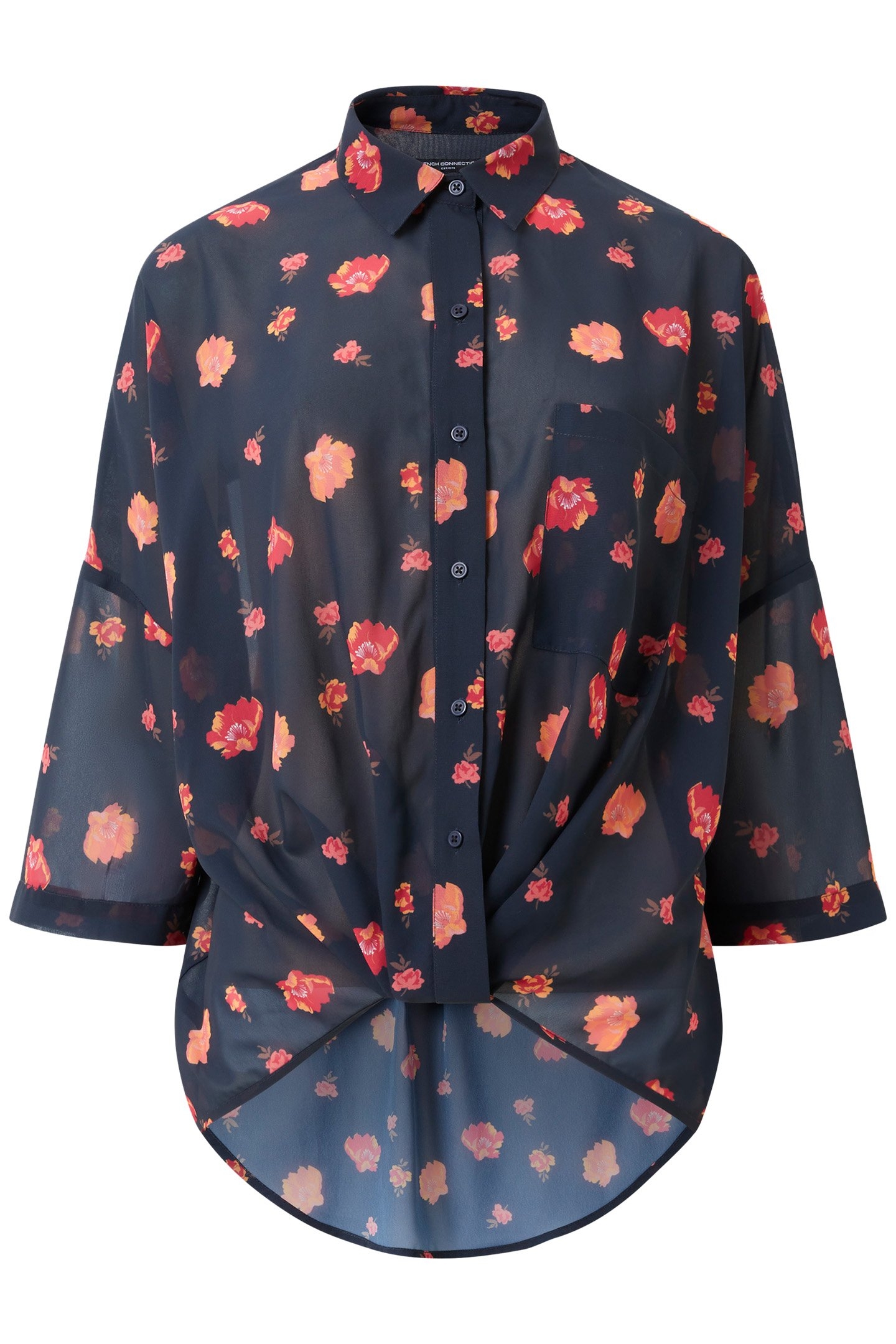 ELLA ROSE S/S TWIST FRONT TOP MARINE MULTI 4