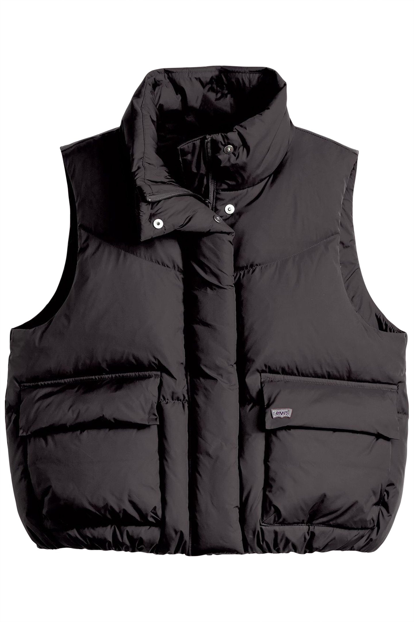 WESTERN BUBBLE PUFFER VEST IN CAVIAR 3