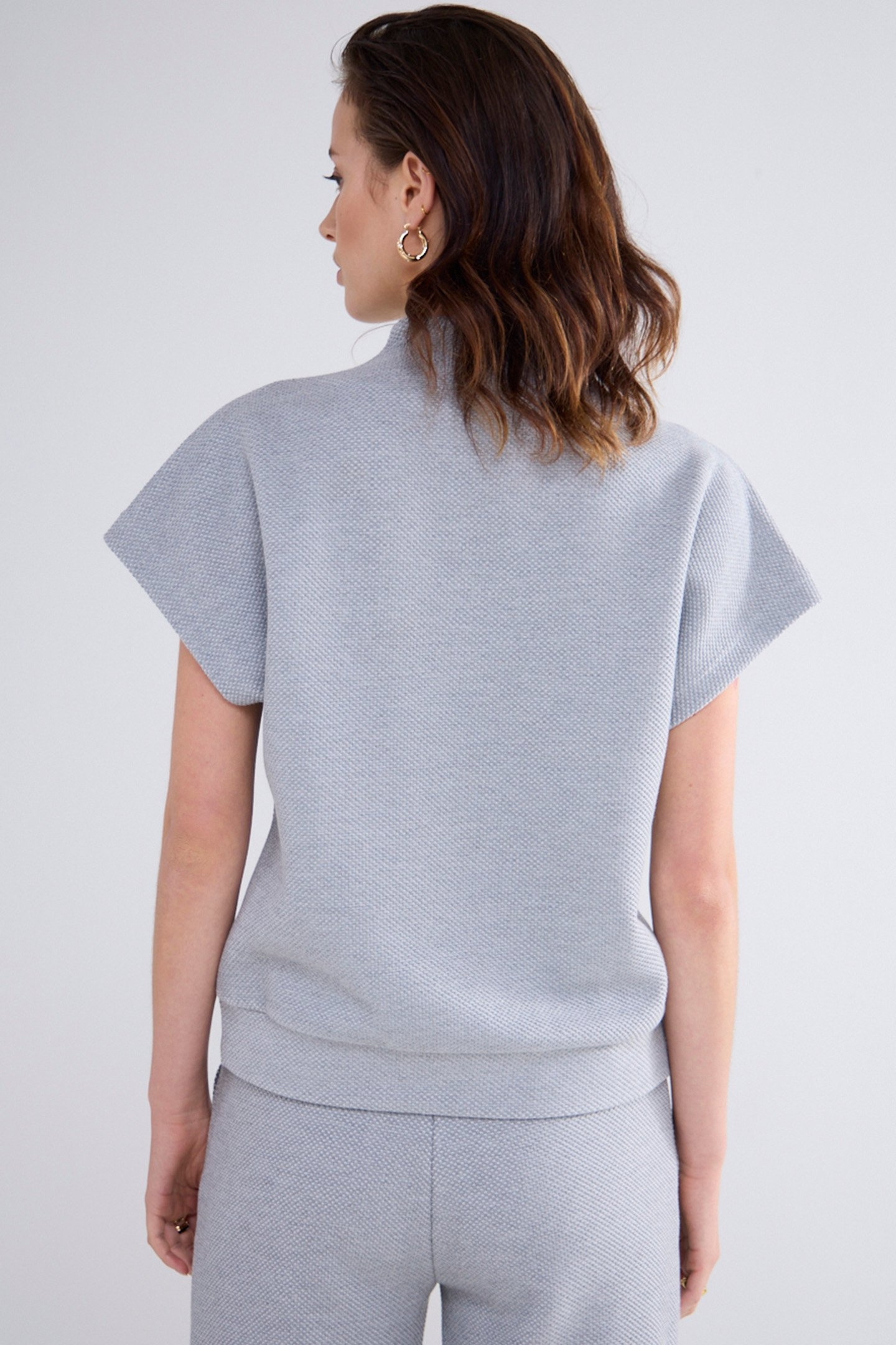 SHORT SLEEVE TOP NEW WAFFLE GREYS 2