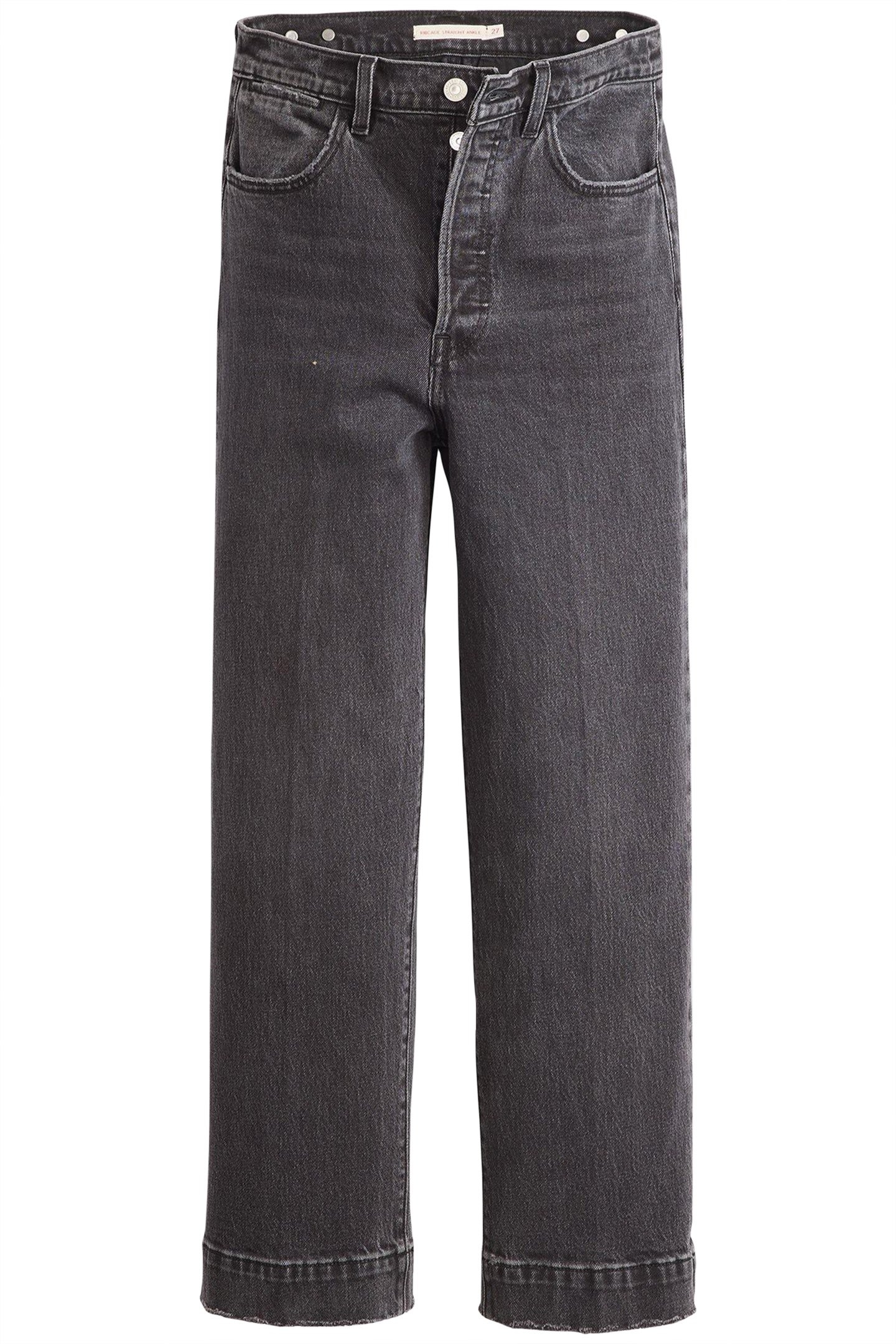 RIBCAGE STRAIGHT JEAN WITH TAILORED ANKLE IN BLACK 4