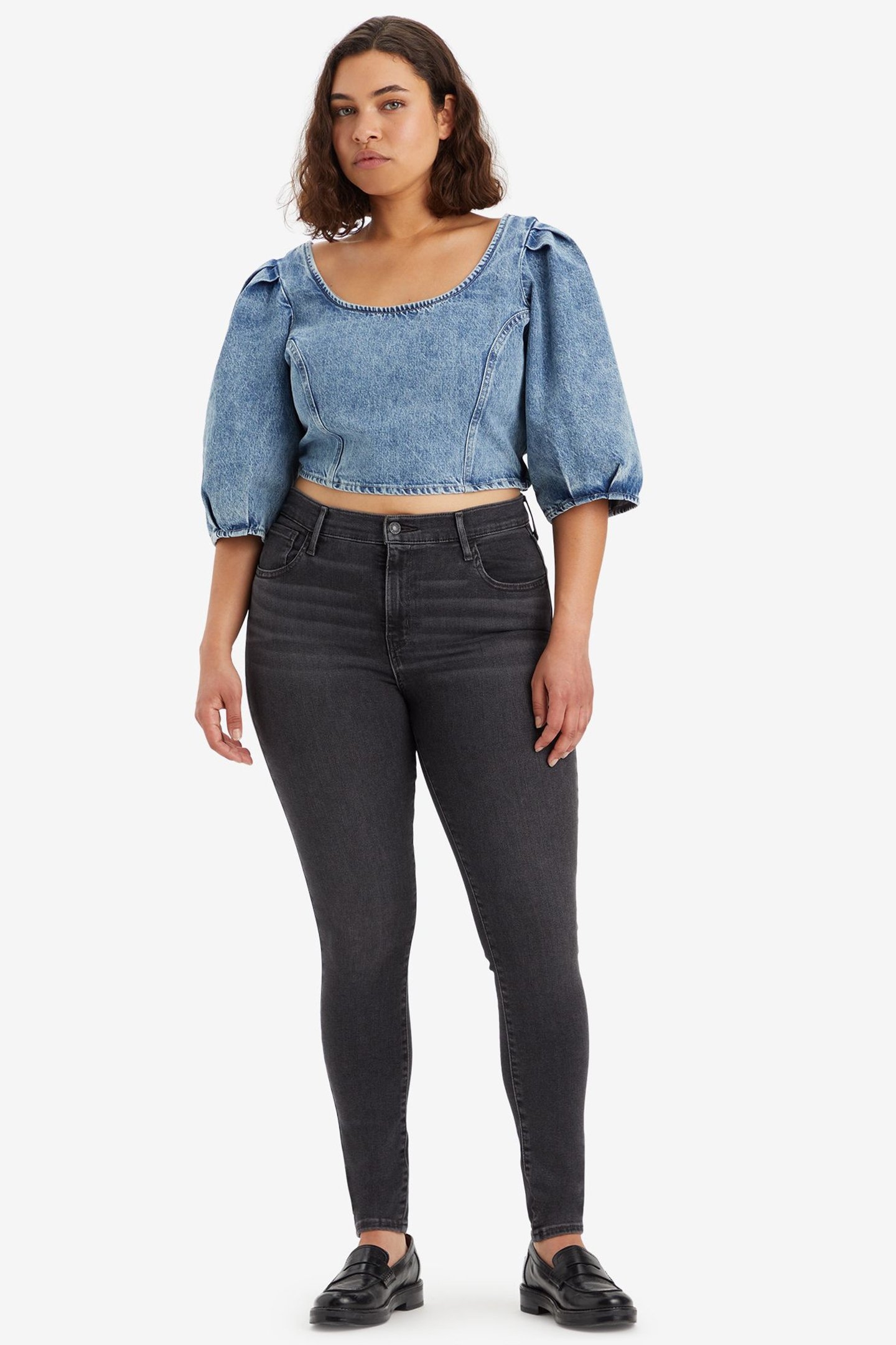 720 HIRISE SUPER SKINNY BLACK MUSTANG 2