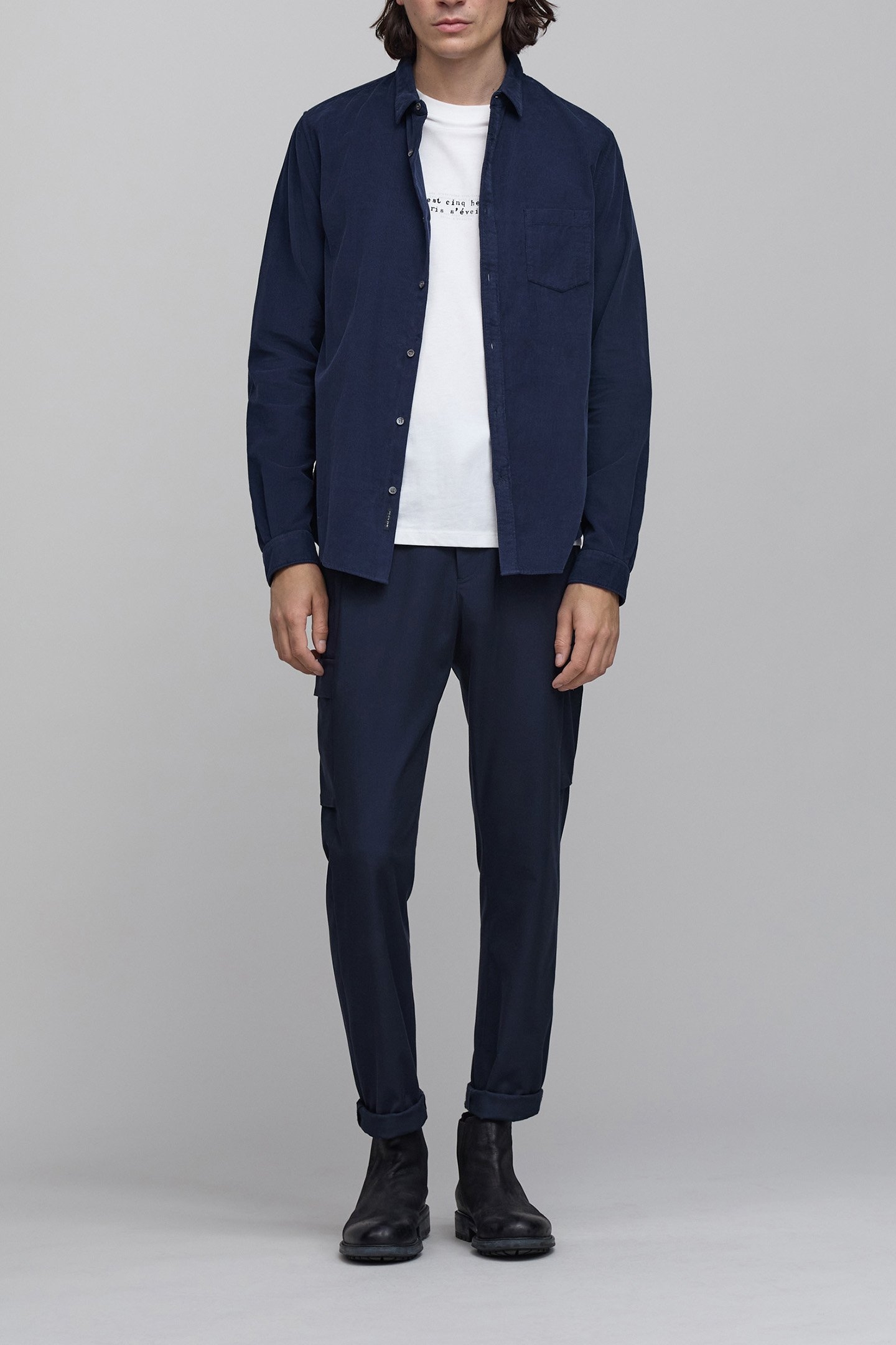 INDIGO VELVET MILLERAIES SHIRT 3