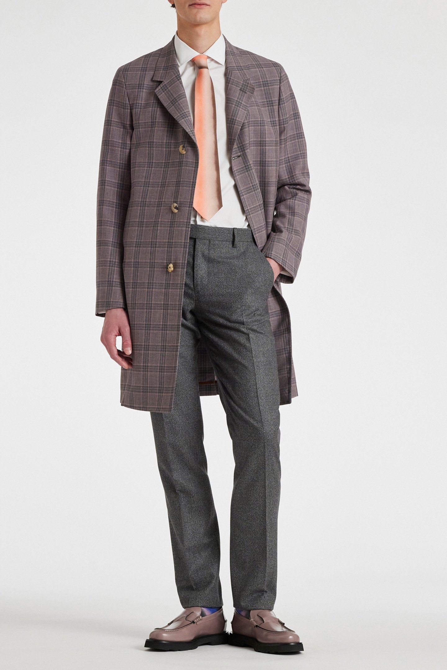 MENS SLIM FIT TROUSER GREY BEIGE 3