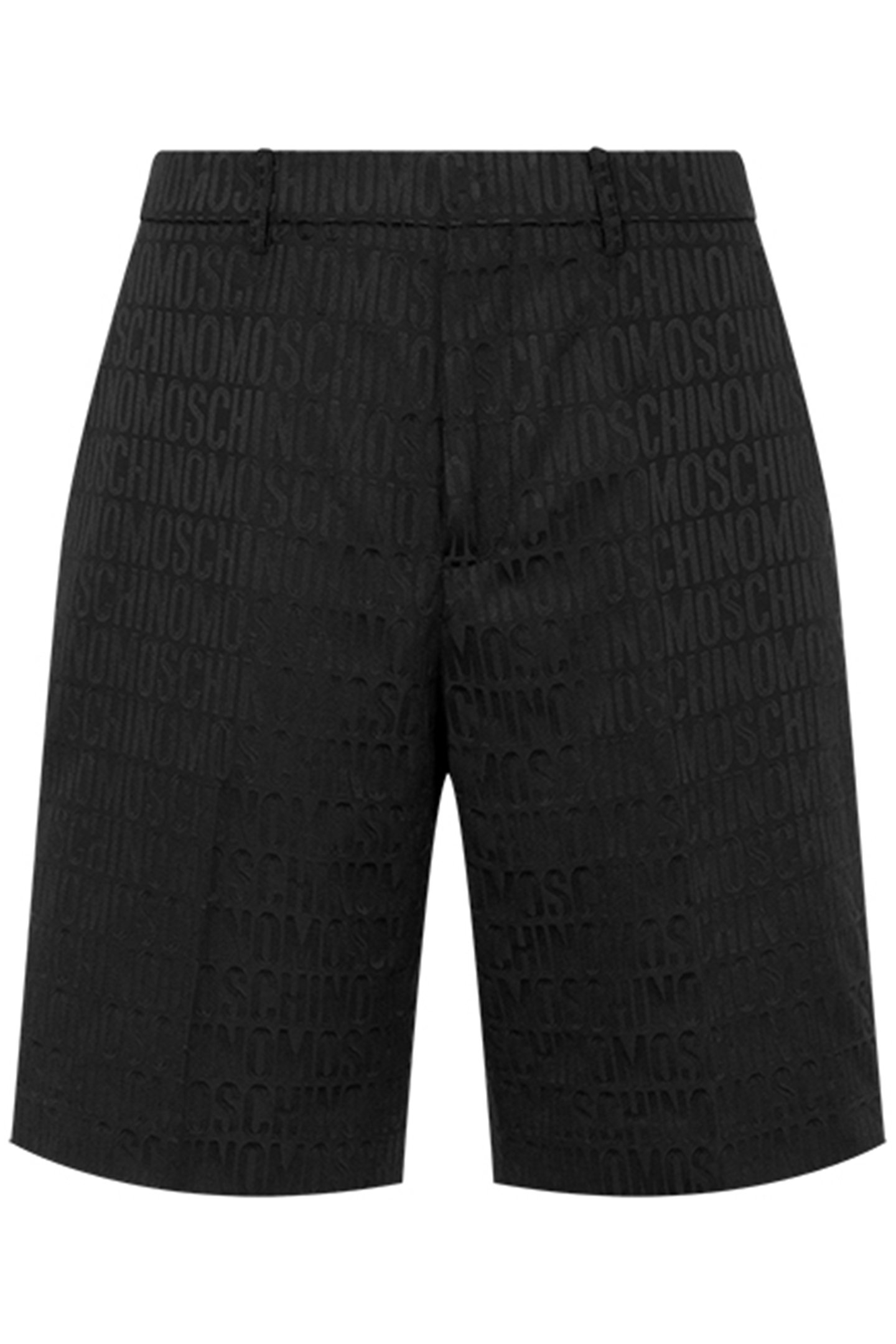 ALLOVER LOGO JACQUARD NYLON BERMUDA SHORTS BLACK 3