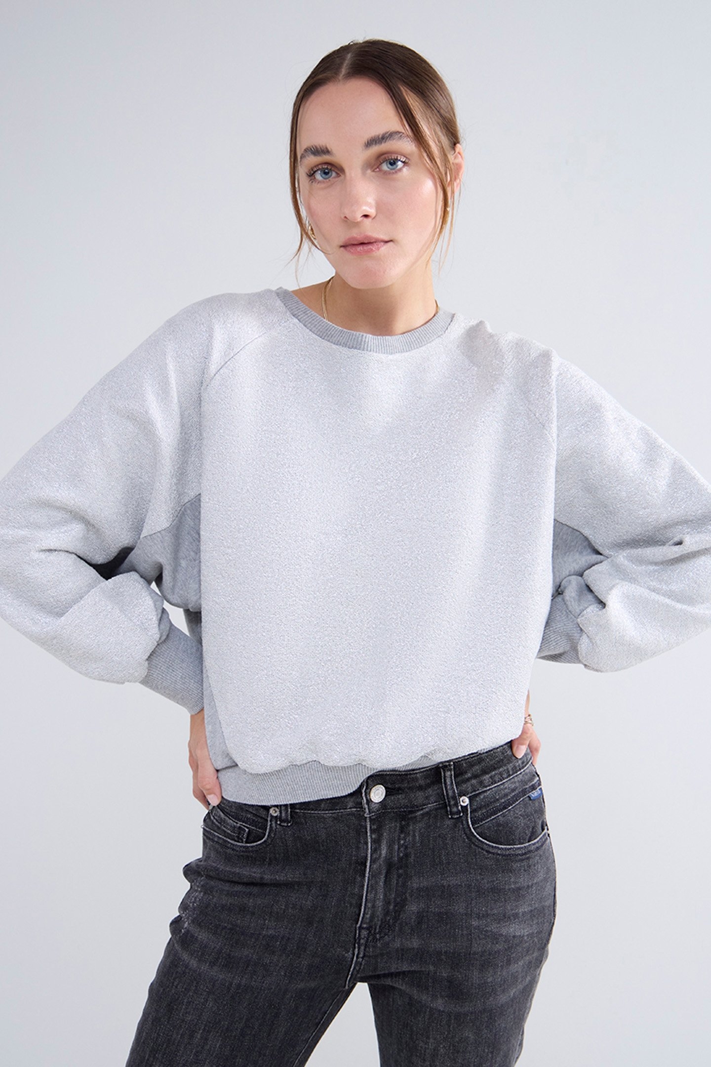 LOOSE FIT COATED SWEAT GREYS 5