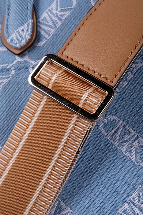 EXTRA SMALL CROSS BODY SHOPPER TOTE BAG IN DENIM 6