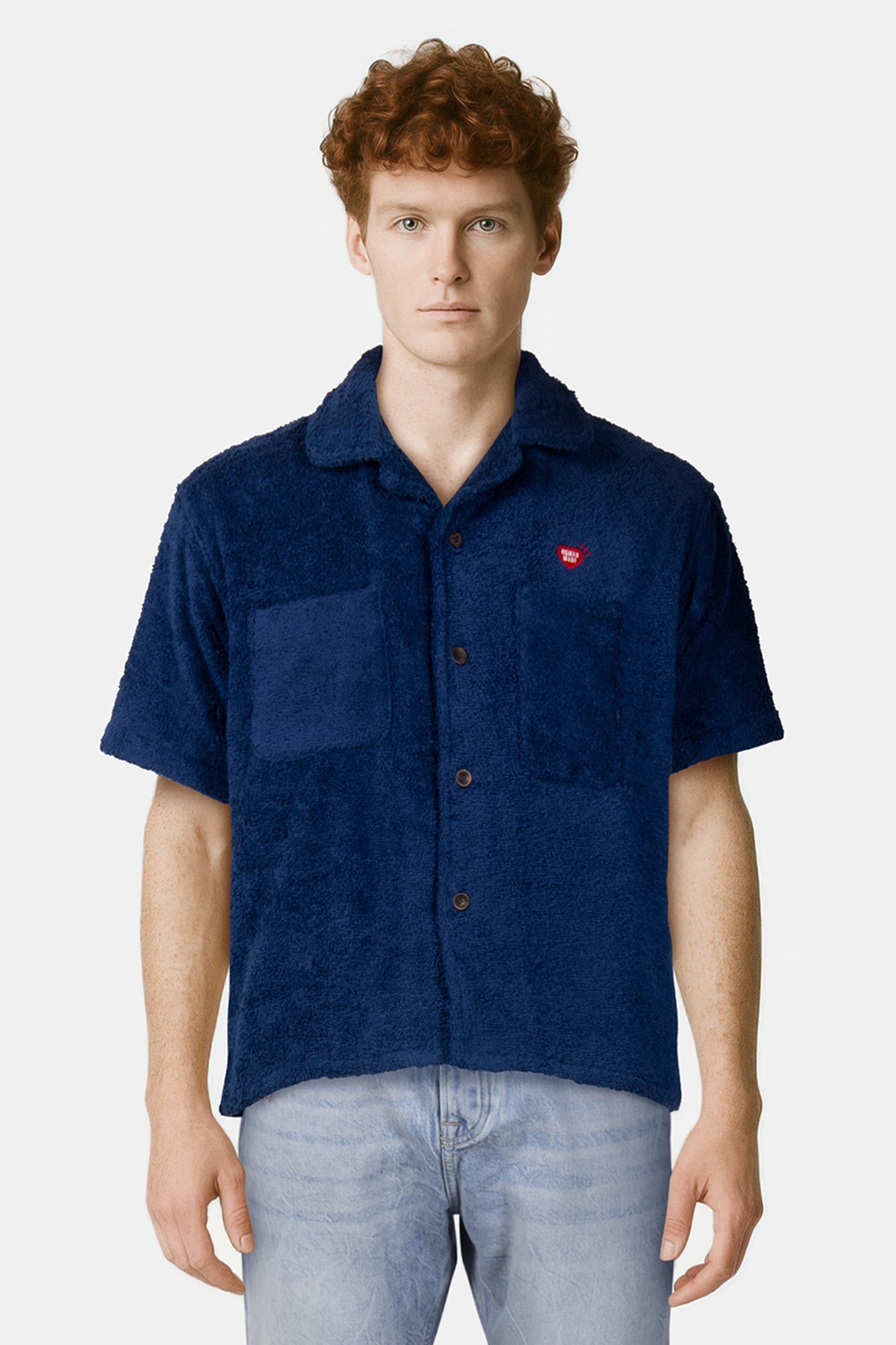 HUMAN MADE – PILE ALOHA SHIRT BLUE 1