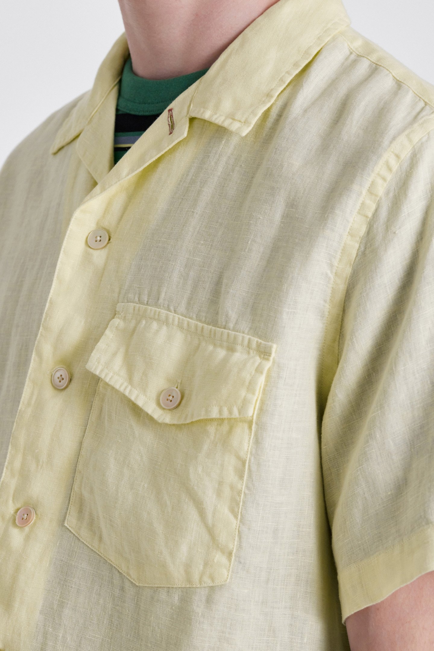 MENS SS CASUAL FIT SHIRT LIME GREEN 6