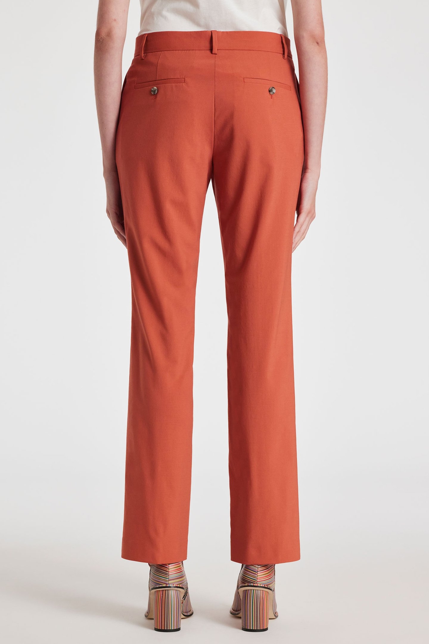 WOMENS TROUSERS CORAL RED 2