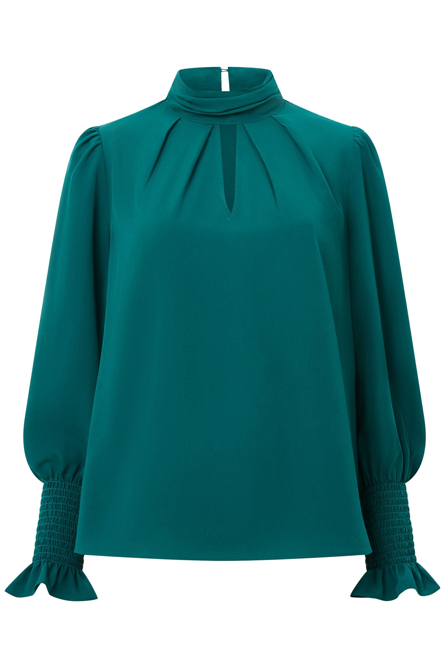CREPE LIGHT HIGH NK L.S TOP FOREST GREEN 3