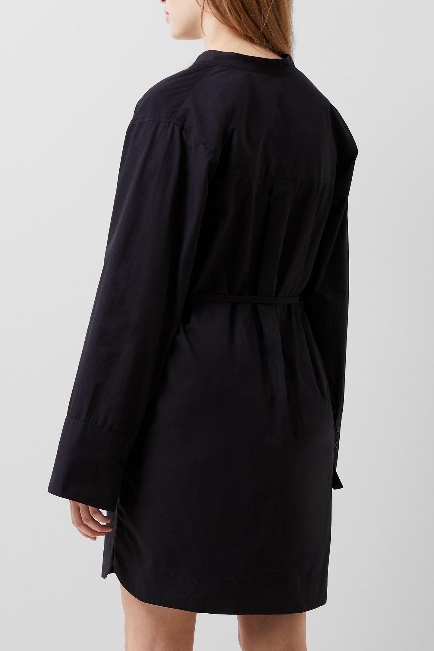 ALISSA COT WIDE SLV SHIRT DRES BLACKOUT 2