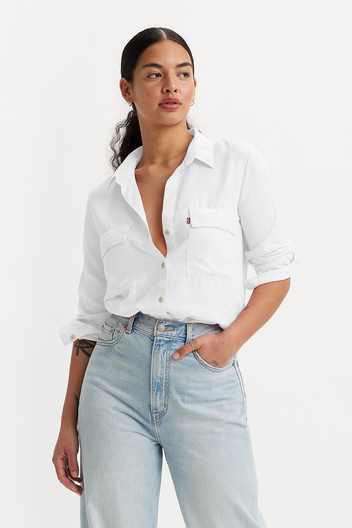 DOREEN UTILITY SHIRT BRIGHT WHITE 1