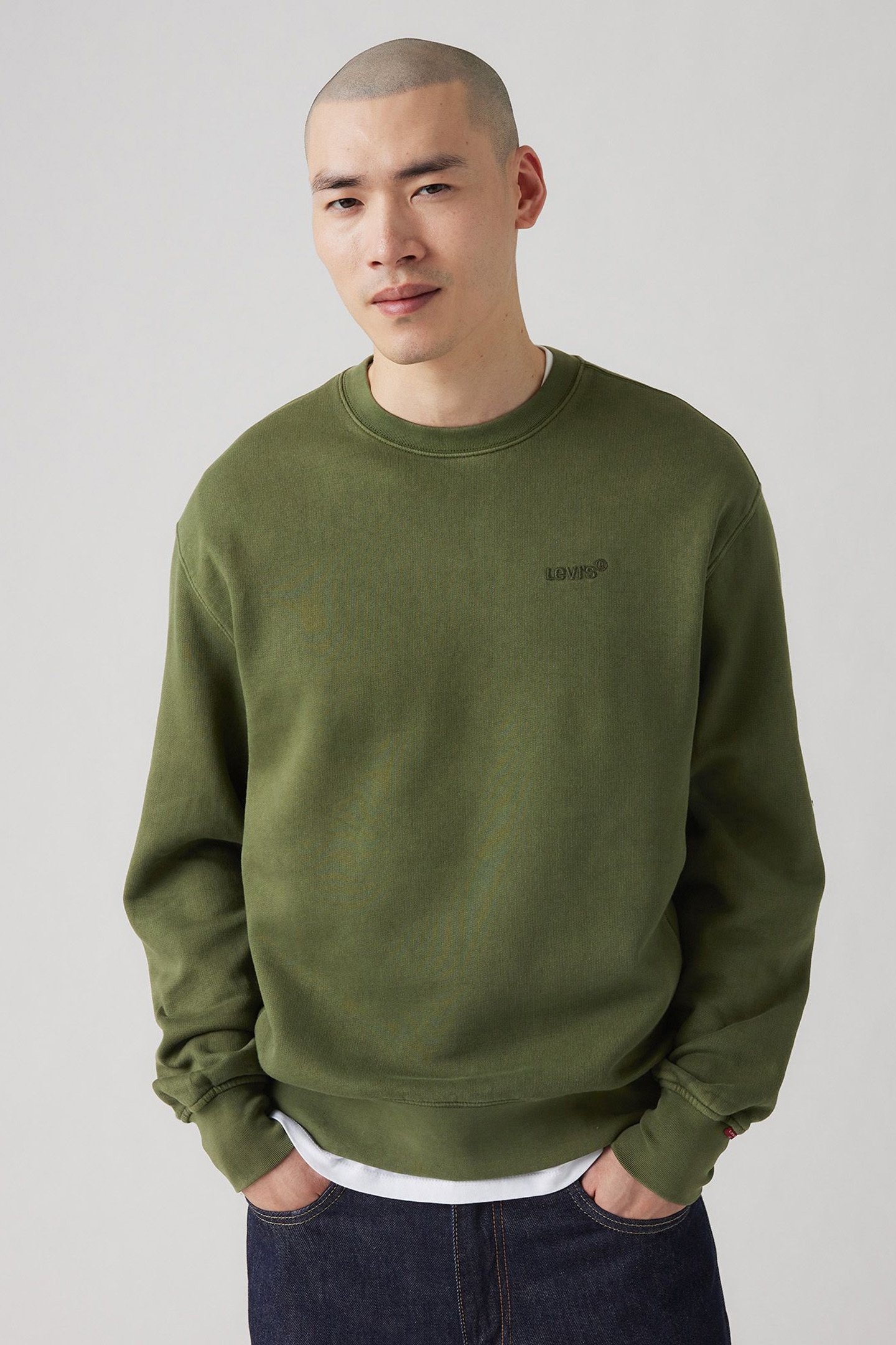 AUTHENTIC CREW GARMENT DYE KOMBU GREEN 4