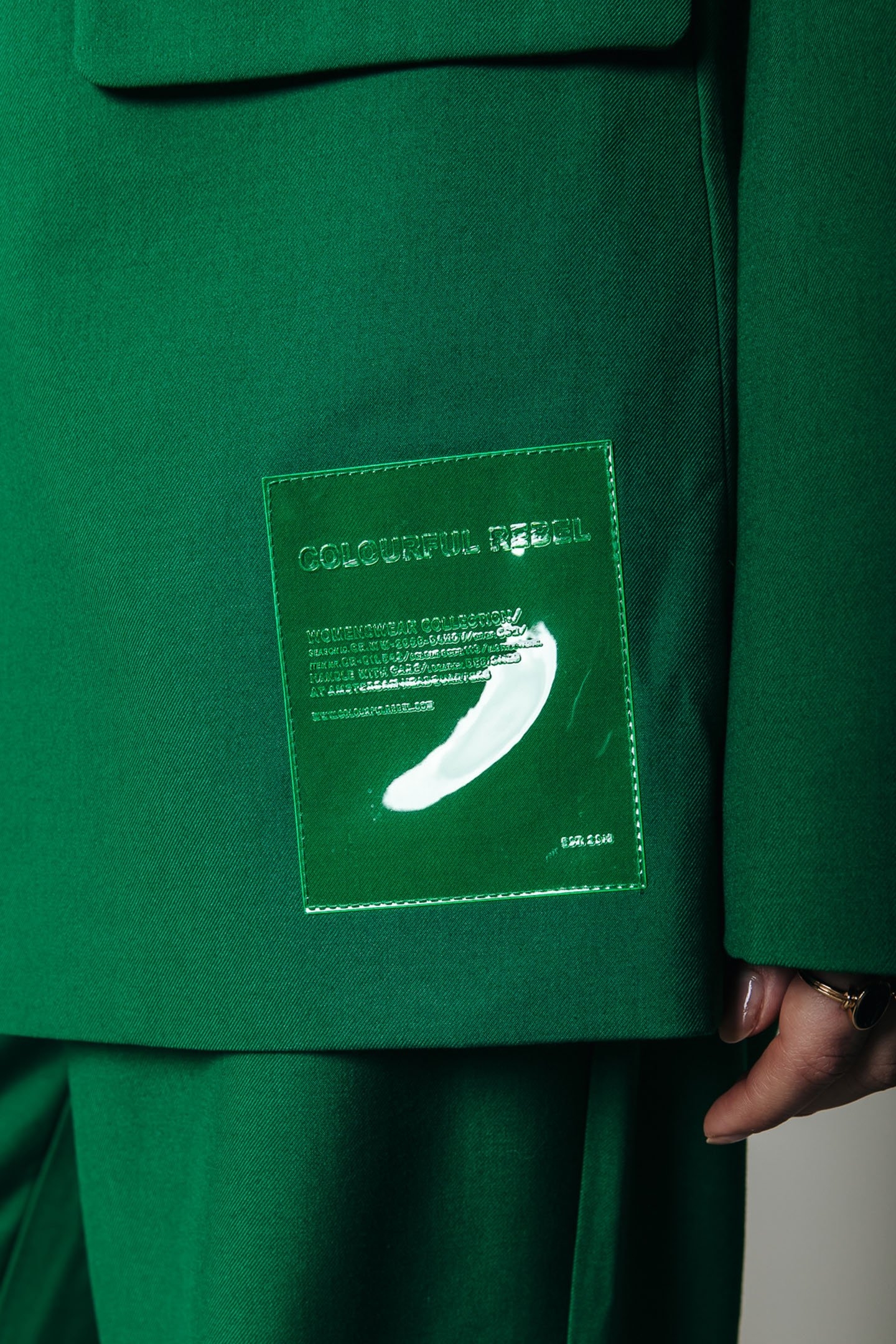 MIMMI UNI SINGLE BREASTED BOYFRIEND BLAZER DEEP GREEN 4