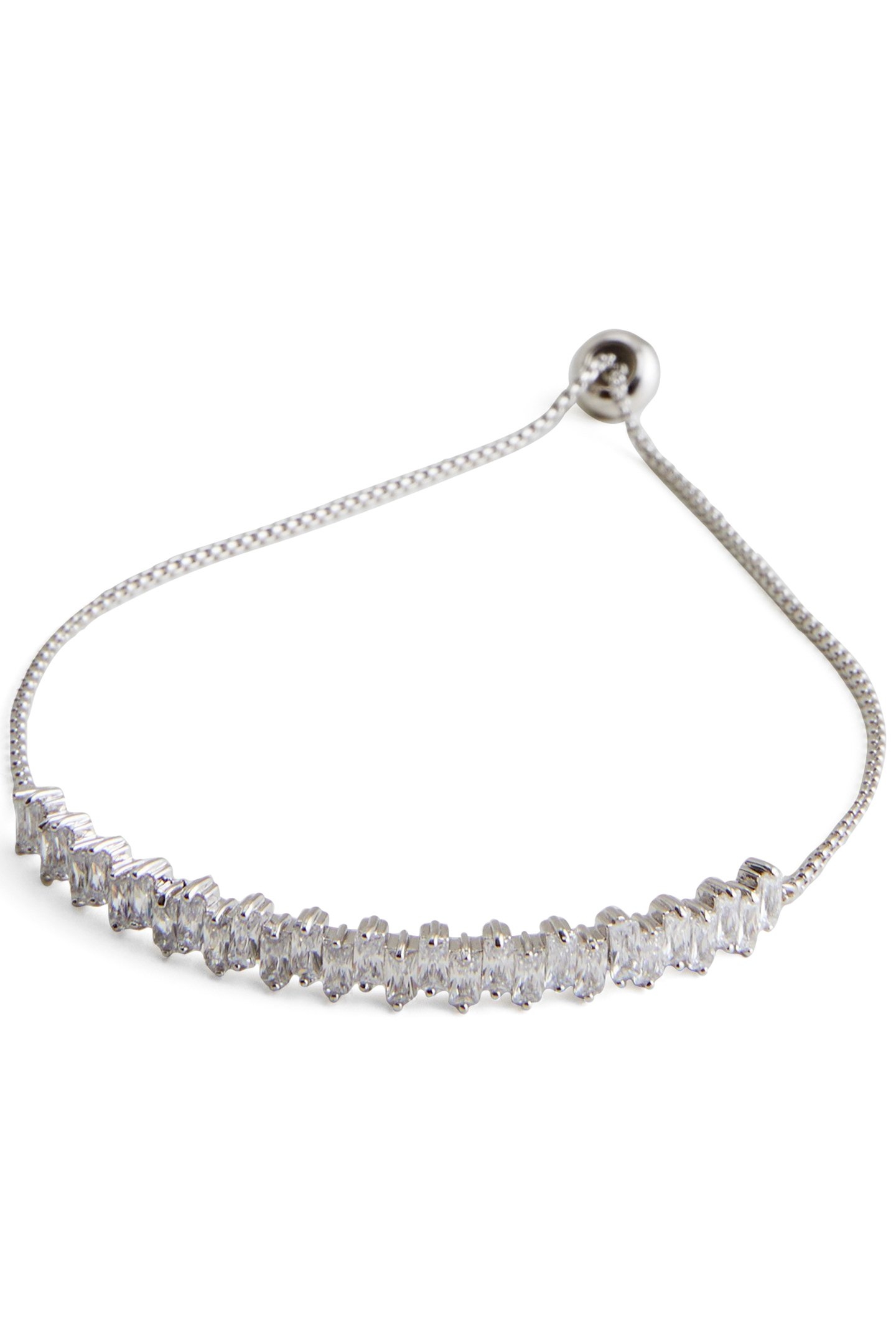 DELICATE RECTANG DIAMENTE BRAC SILVER/DIAMANTE 2