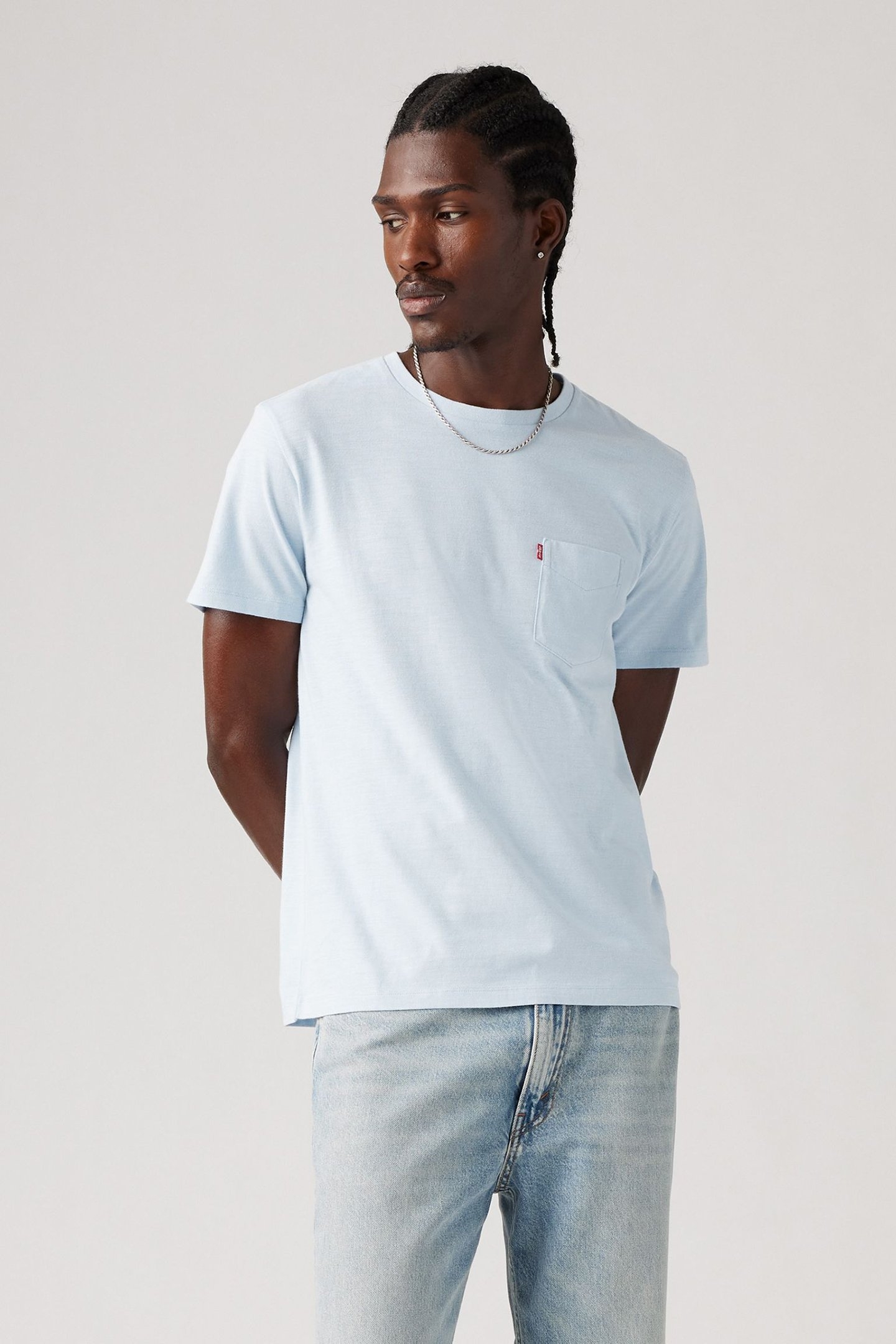 SS CLASSIC POCKET TEE NIAGARA MIST SLUB 1