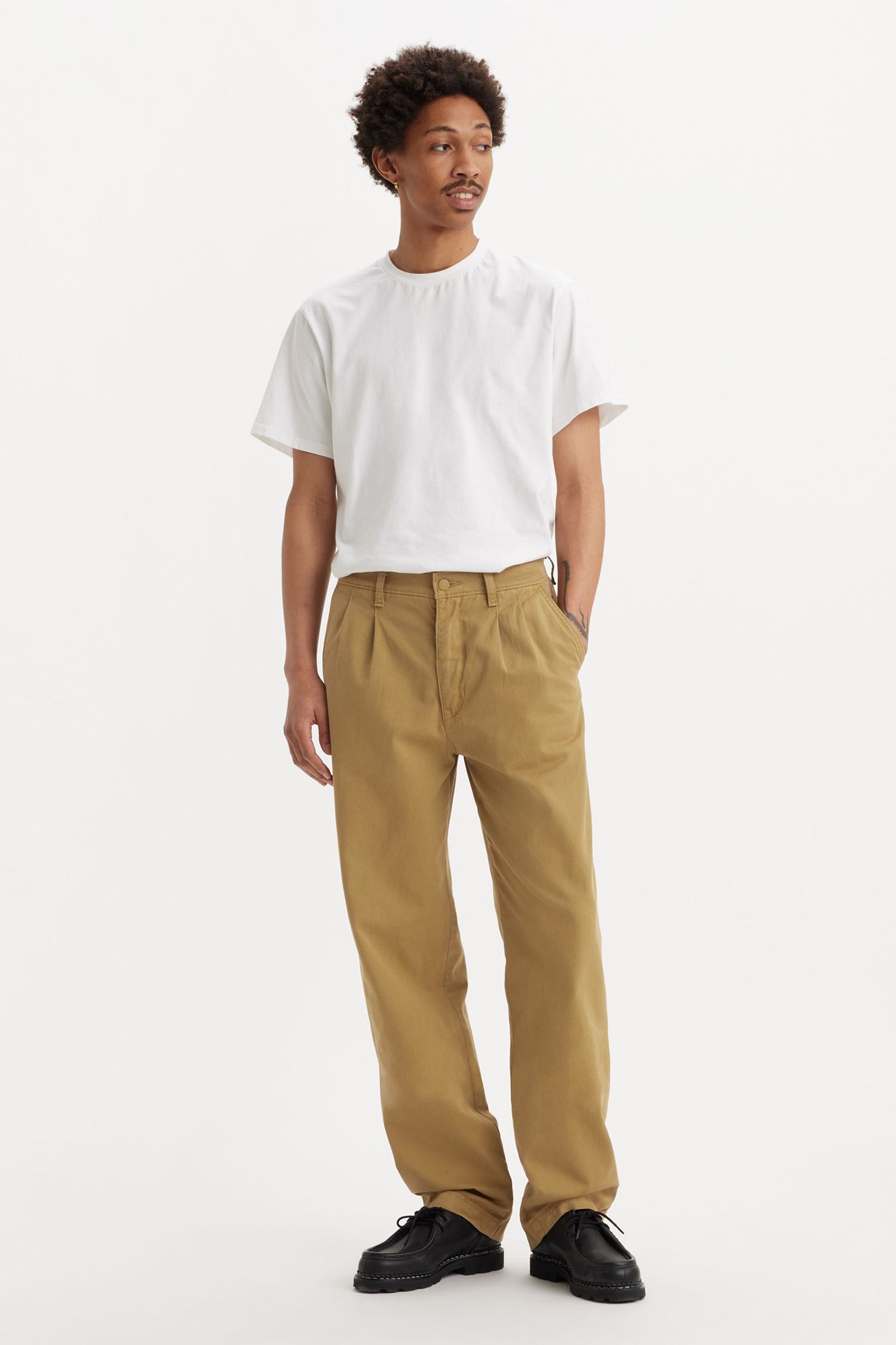 XX CHINO LOOSE STRT PLTD BRITISH KHAKI 1