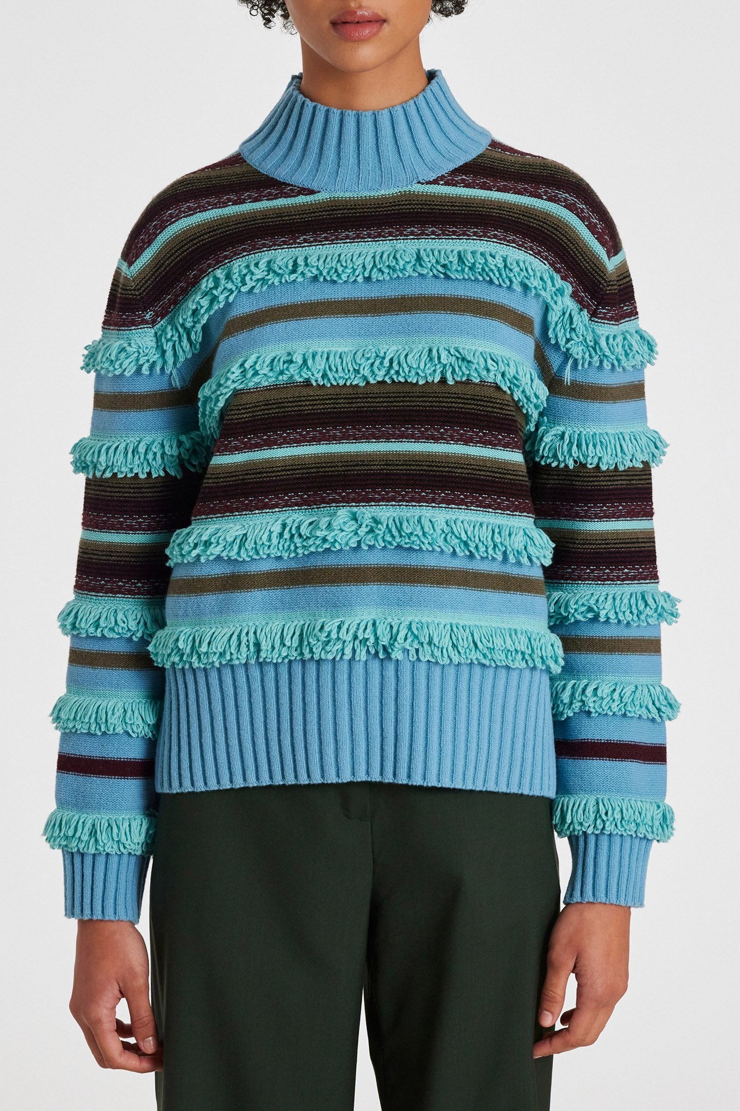 KNITTED SWEATER CREW NECK LIGHT BLUE 1