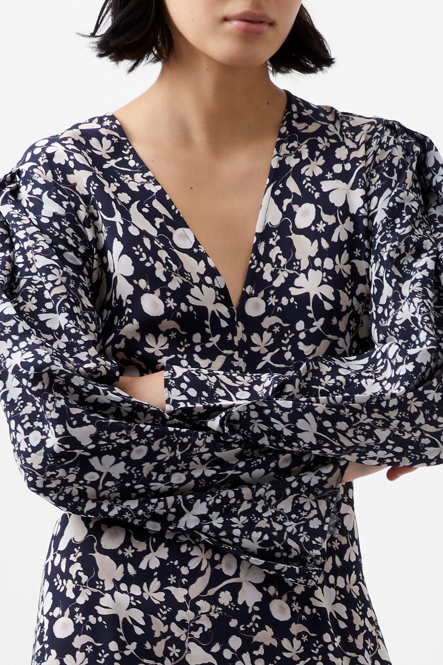 JEANNIE CHIARA DRAPE MIDI DRES UTILITY BU MULTI 4