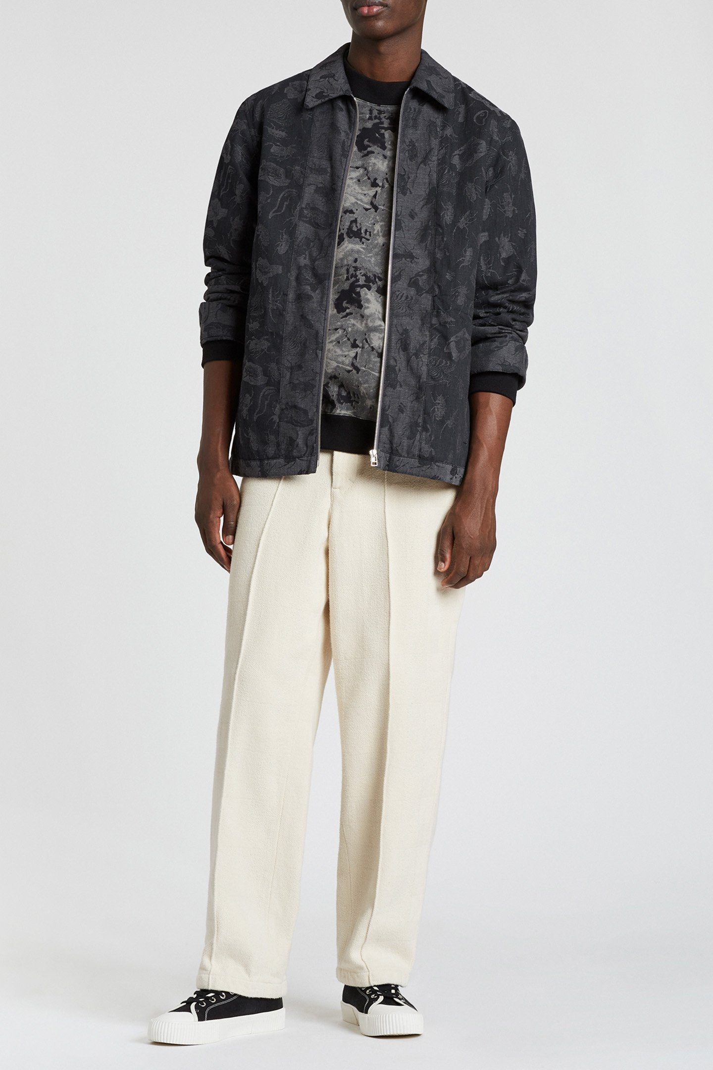 MENS ZIP THRU JACKET BLACK 3