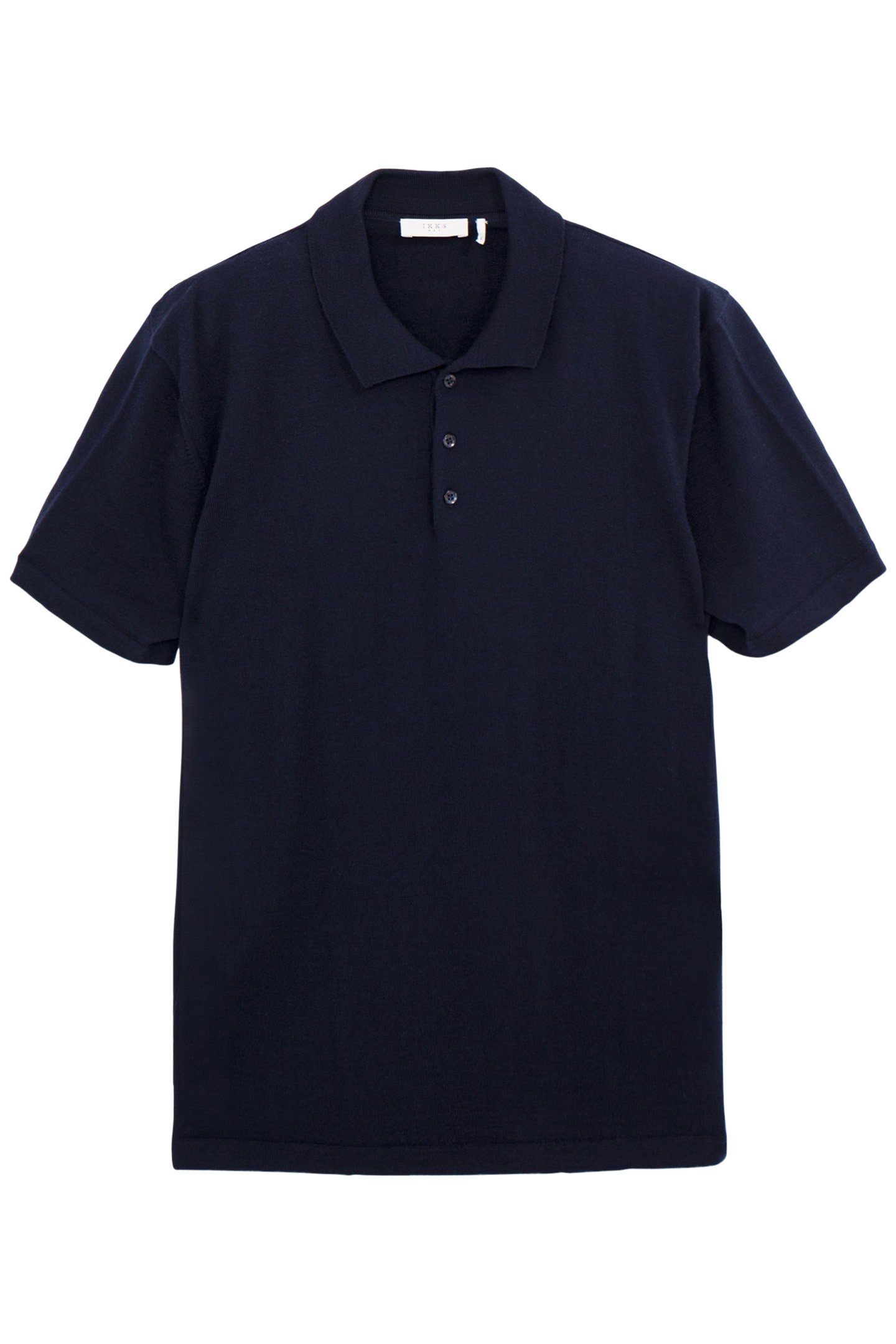 100% MERINO WOOL KNIT NAVY POLO SHIRT 4