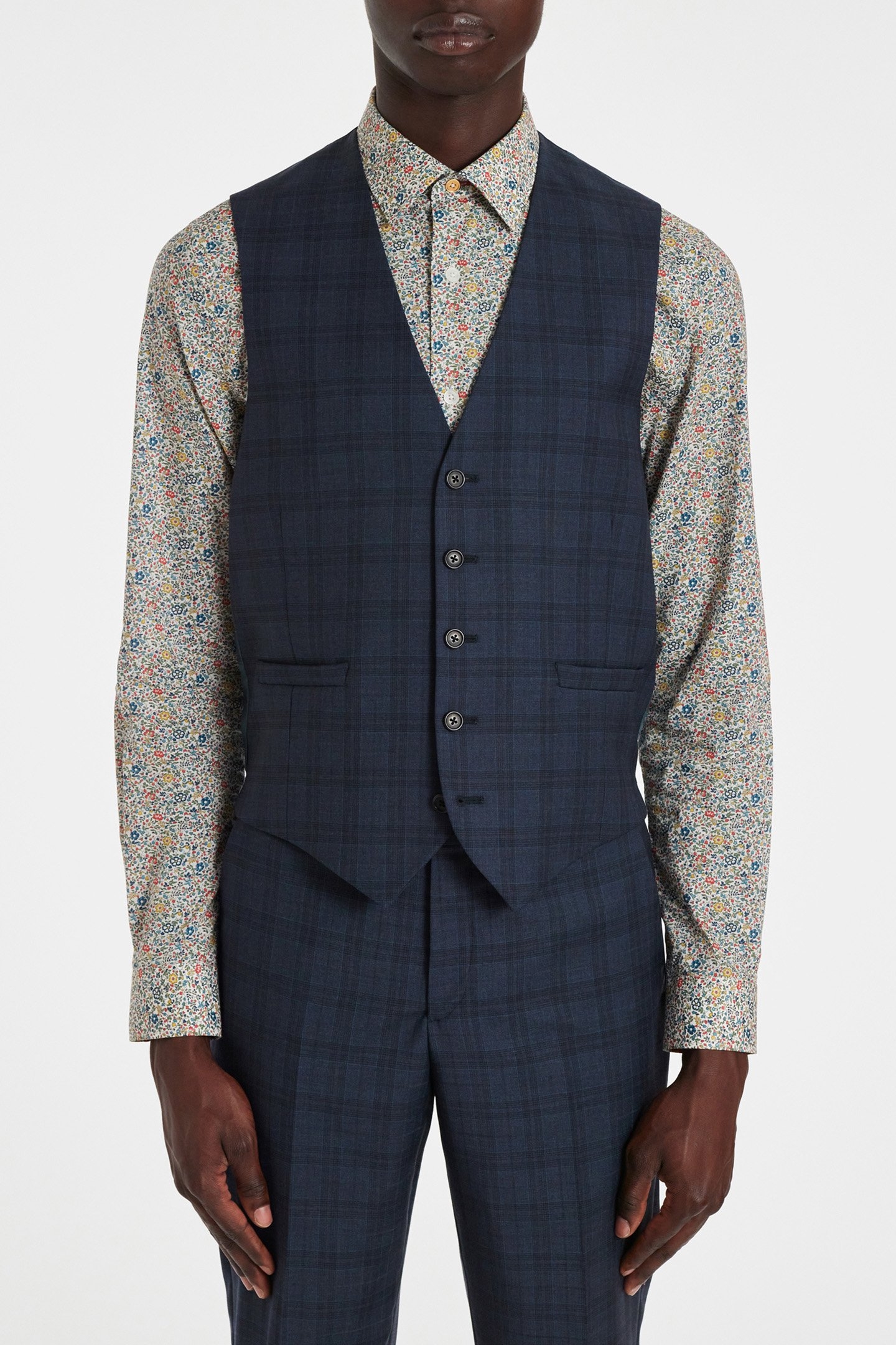 TAILORED FIT 3PCE 2 BUTTON SUIT NAVY 7