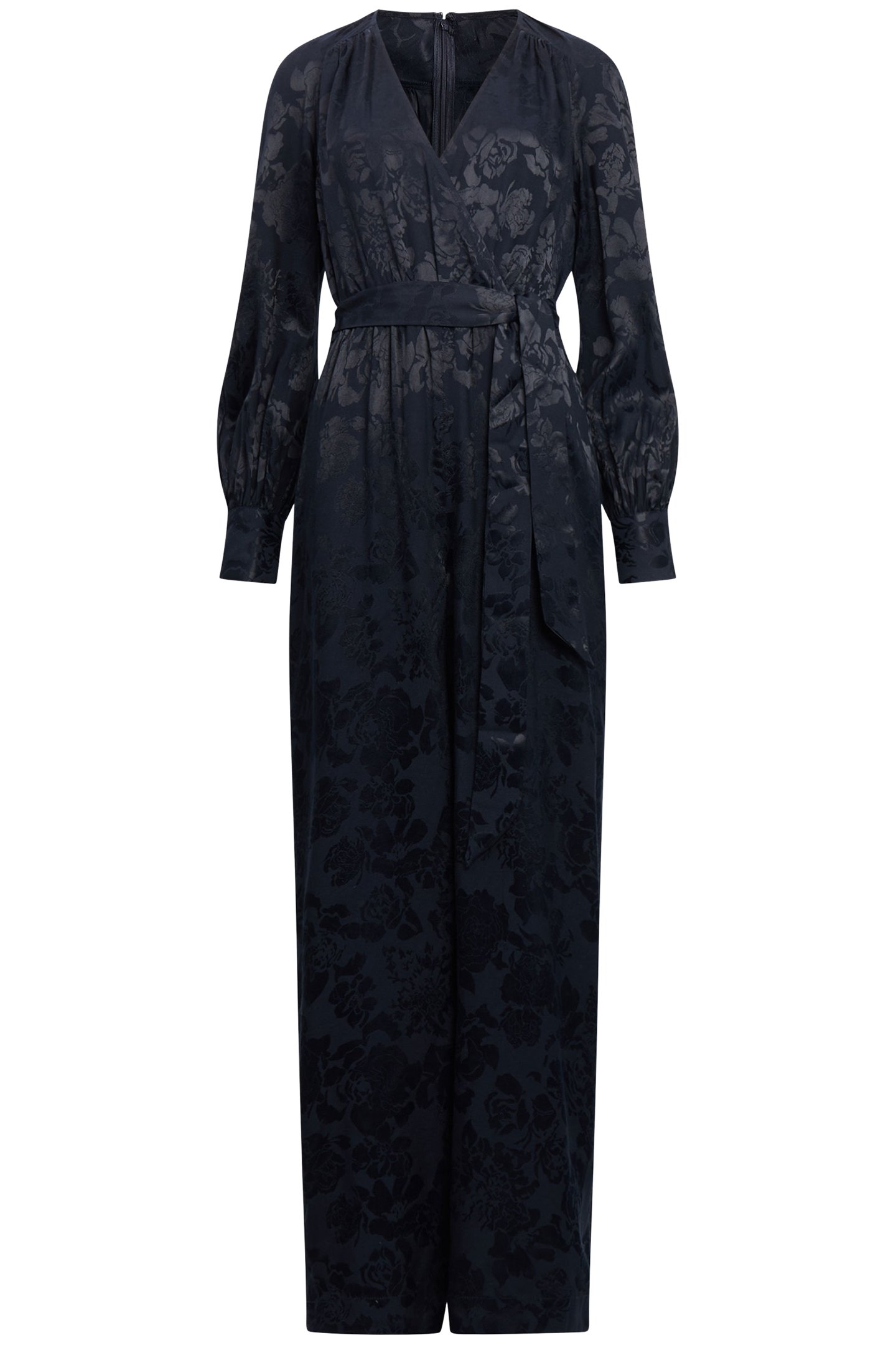 ARYA SATIN JACQUARD JUMPSUIT MARINE 2