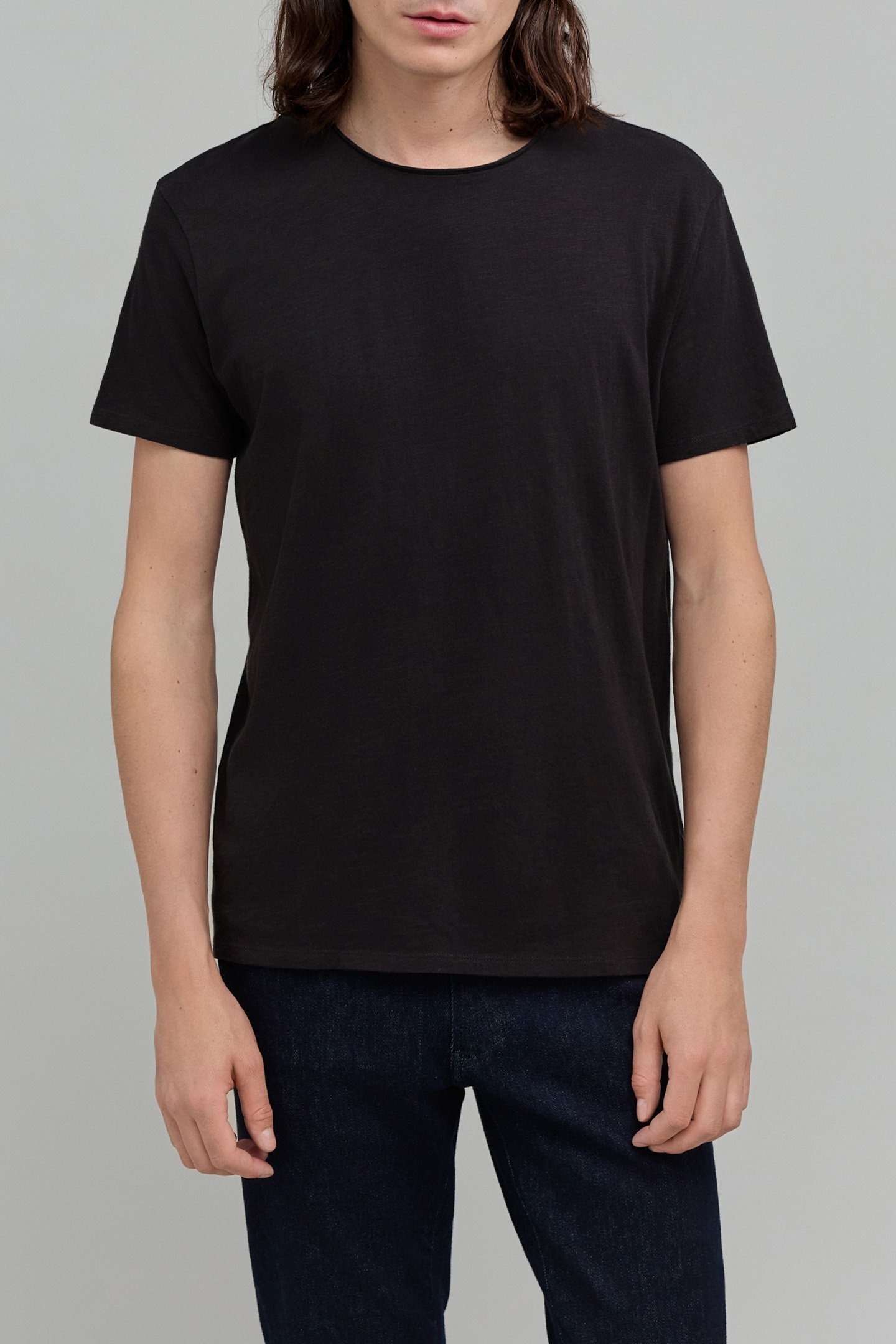 L'ESSENTIEL BROWN ORGANIC COTTON ROUND-NECK T-SHIRT 1