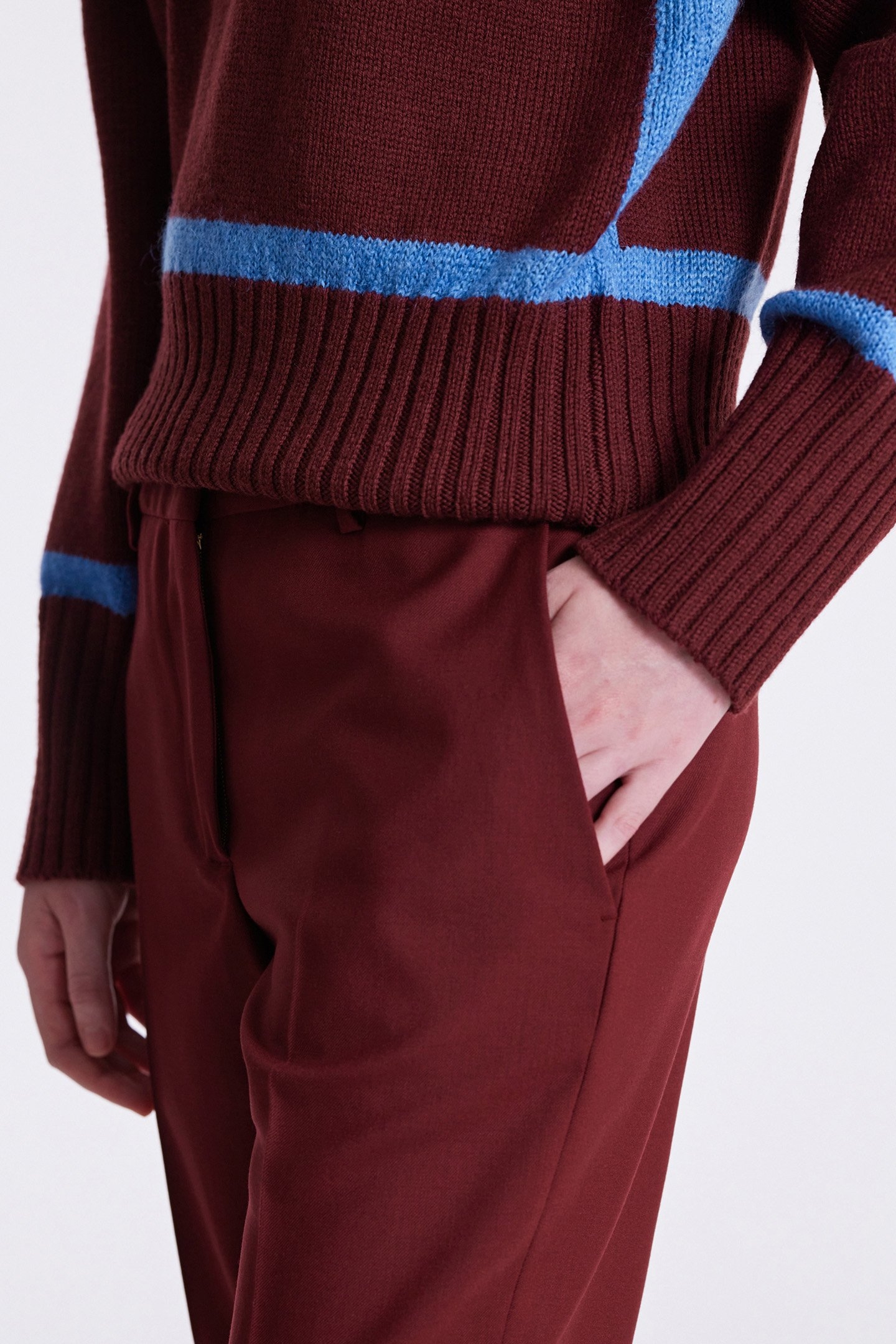 WOMENS TROUSERS DARK RED ALT 5