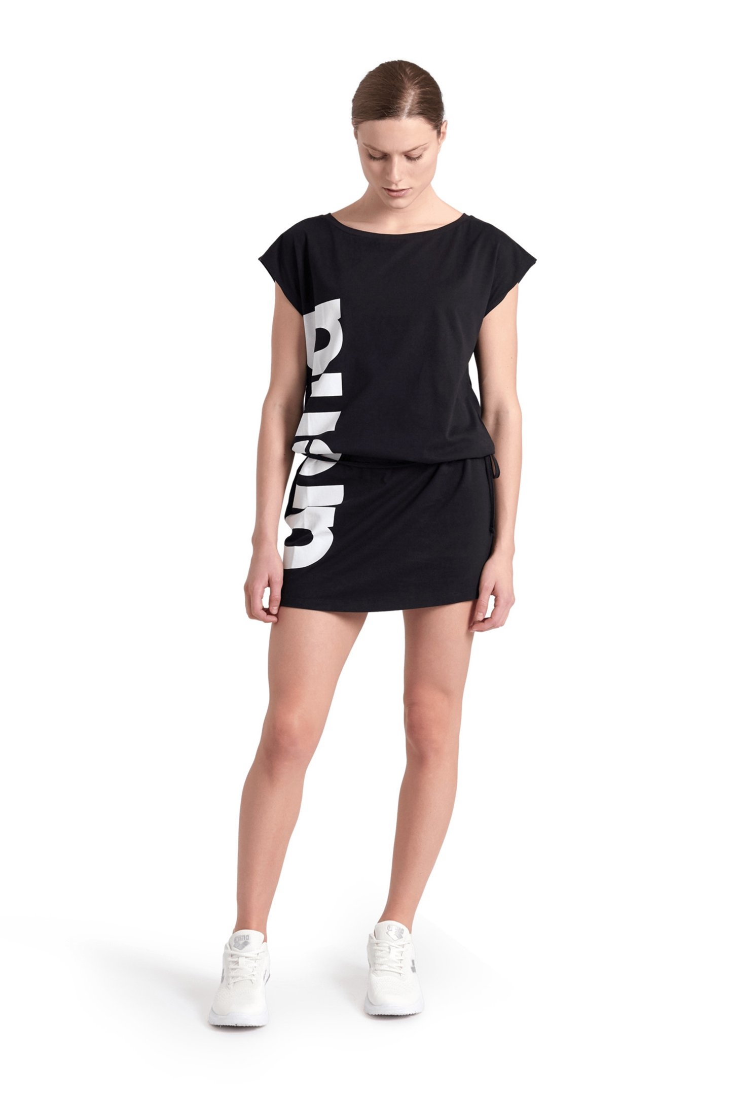 WOMEN'S ARENA LOGO DRESS BLACK-WHITE 3