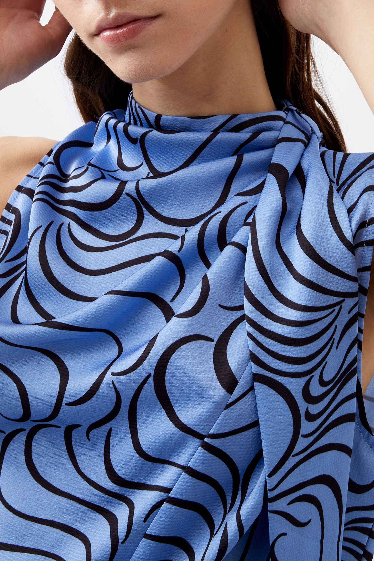 FELECIA ELIZA TOP DUSTED BLUE/BLACKOUT 4