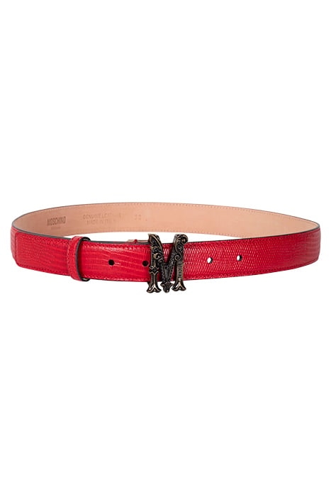 BAROQUE M BELT WITH TEJUS PRINT RED 1