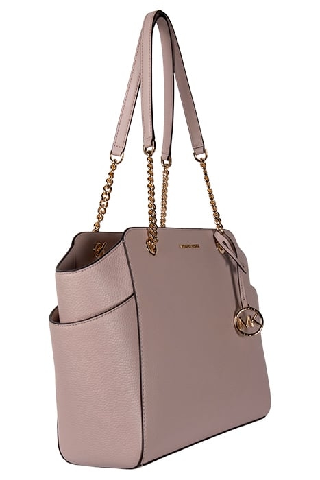MEDIUM TOP ZIP TOTE BAG WITH CHAIN IN SOFT PINK 4