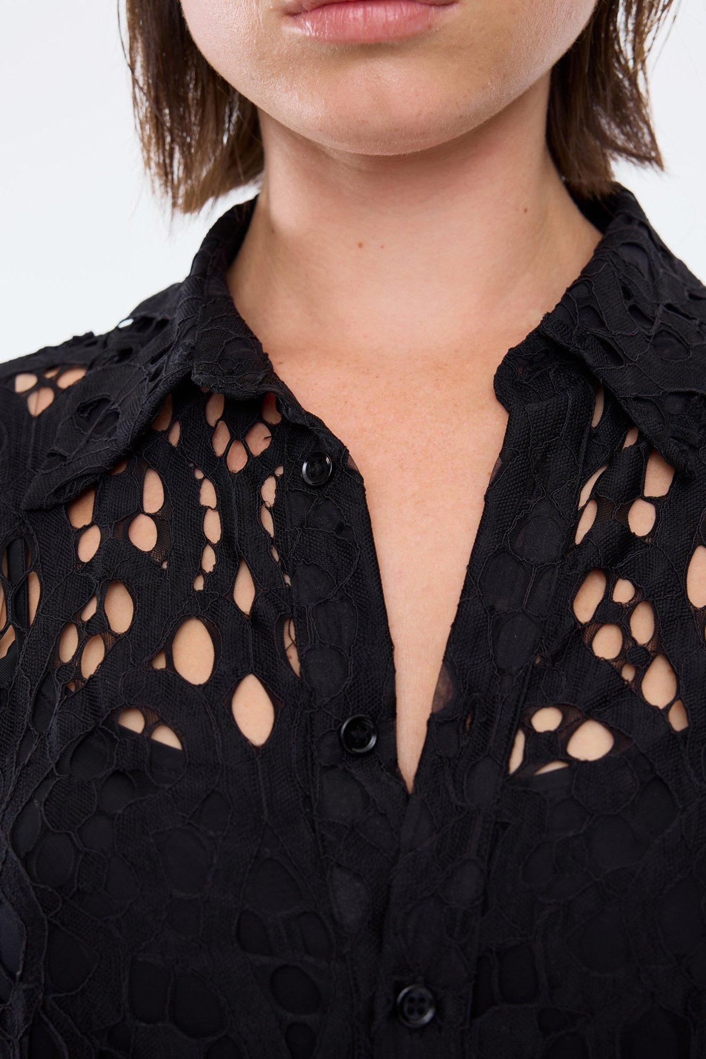 LACE TUNIC BLOUSE BLACK 6