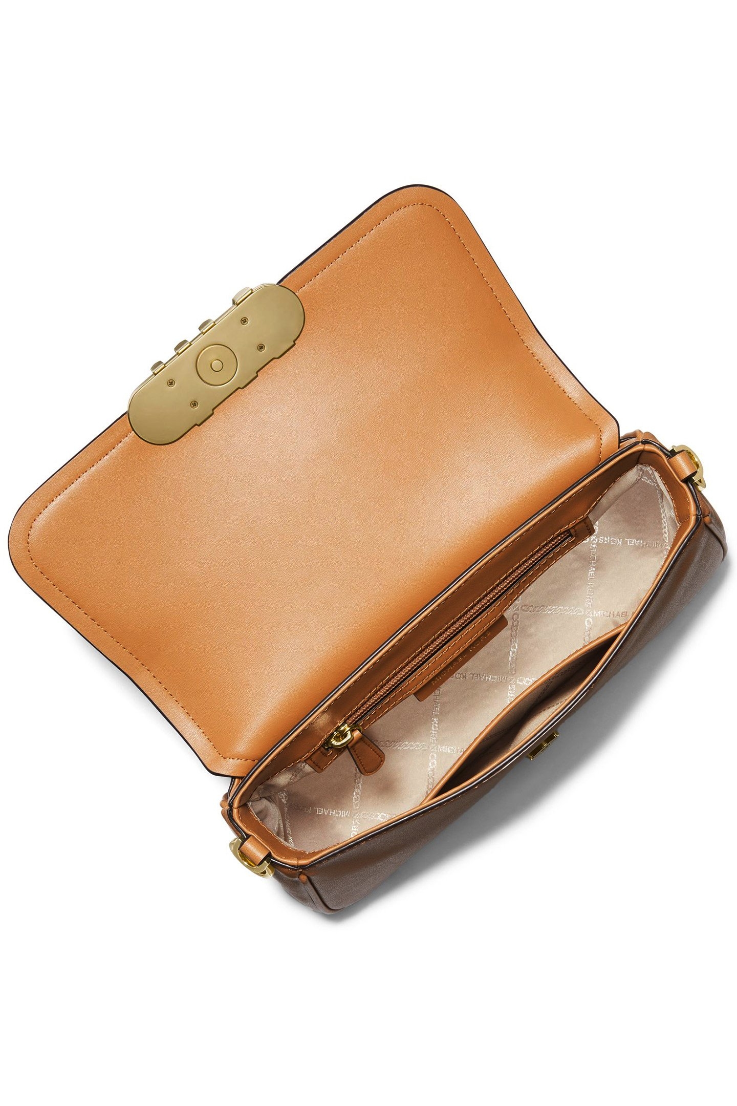 SMALL LEATHER SHOULDER BAG IN LIGHT TAN 4