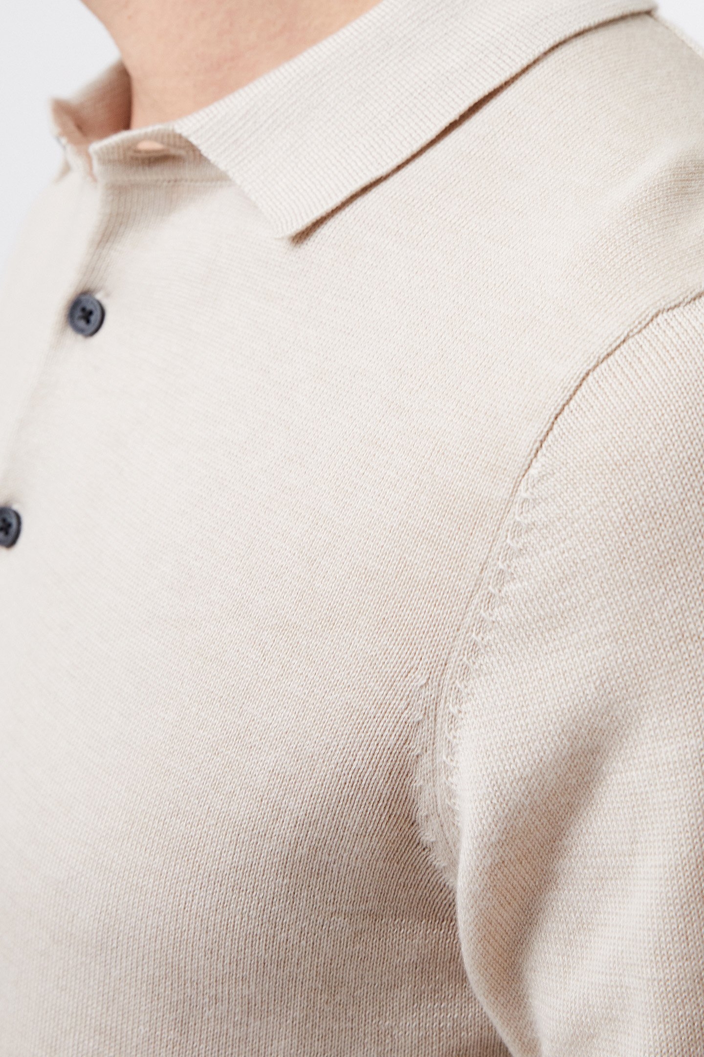 3 BUTTON KNIT POLO STONE 4