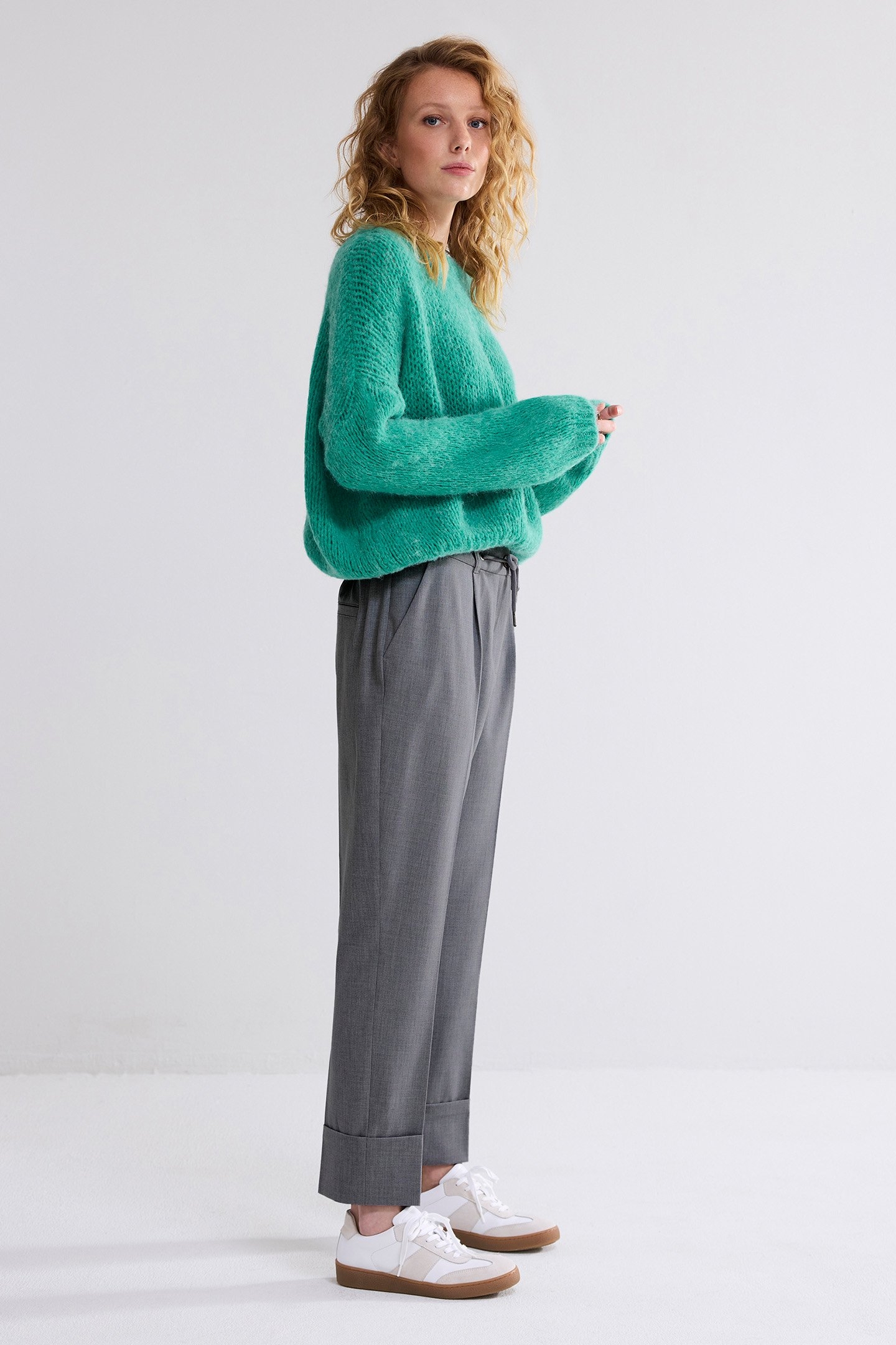 TROUSERS VISCOSE BLEND STRETCH GREYS 3