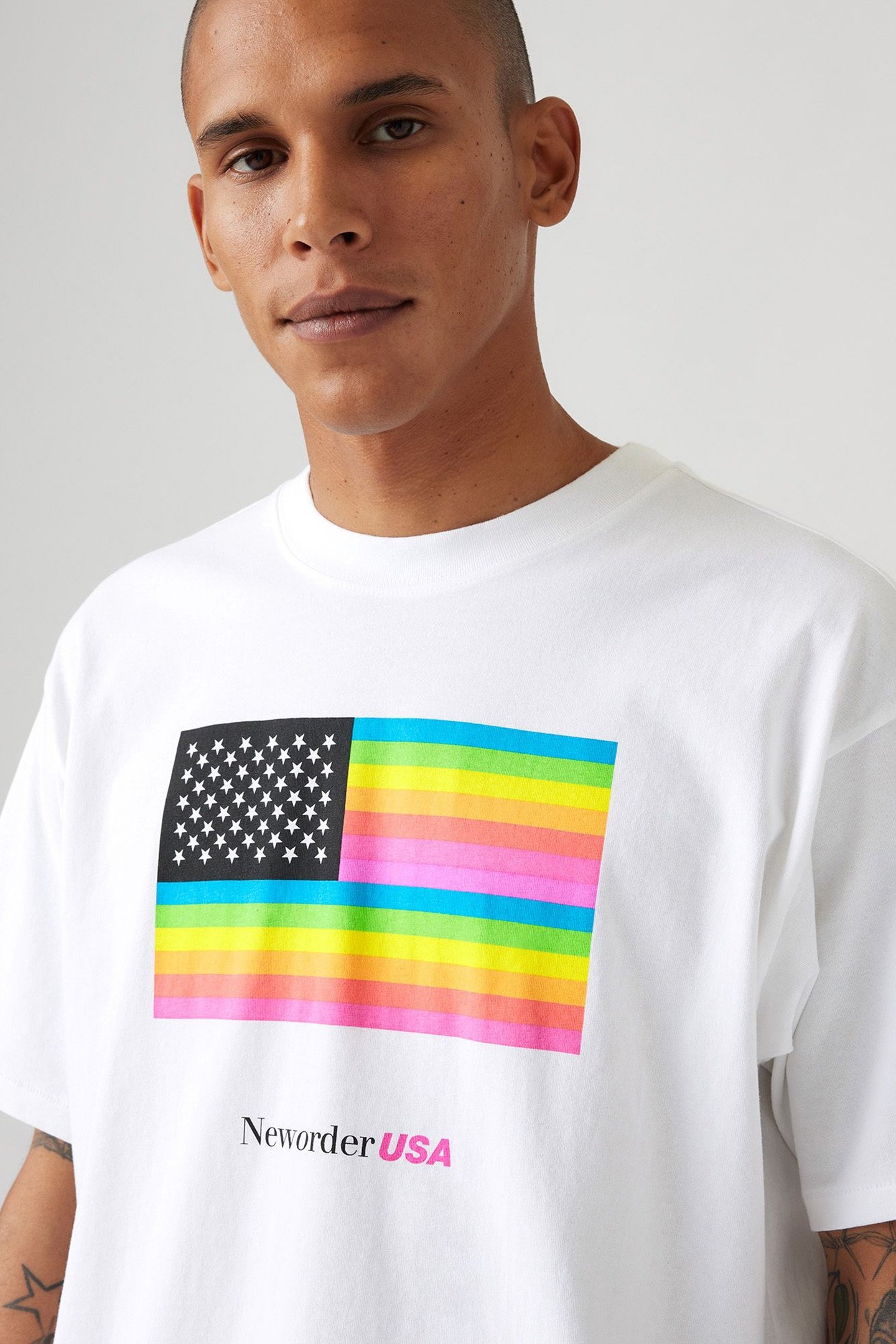 BAND TEE NEW ORDER USA WHITE GRAPHIC 5