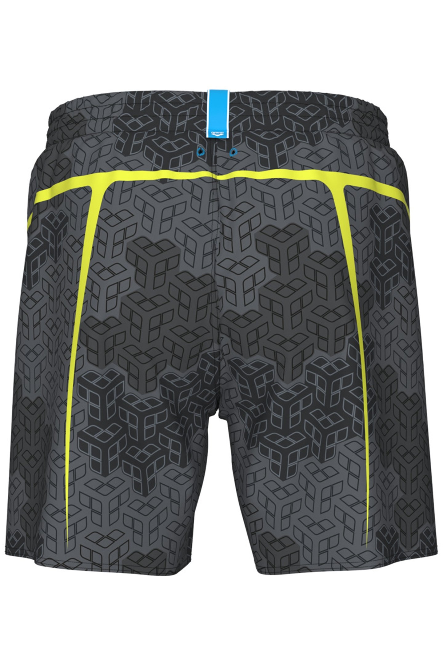 MEN'S ARENA PRO_FILE BEACH BOXER AO BLACK MULTI-SOFT GREEN 5