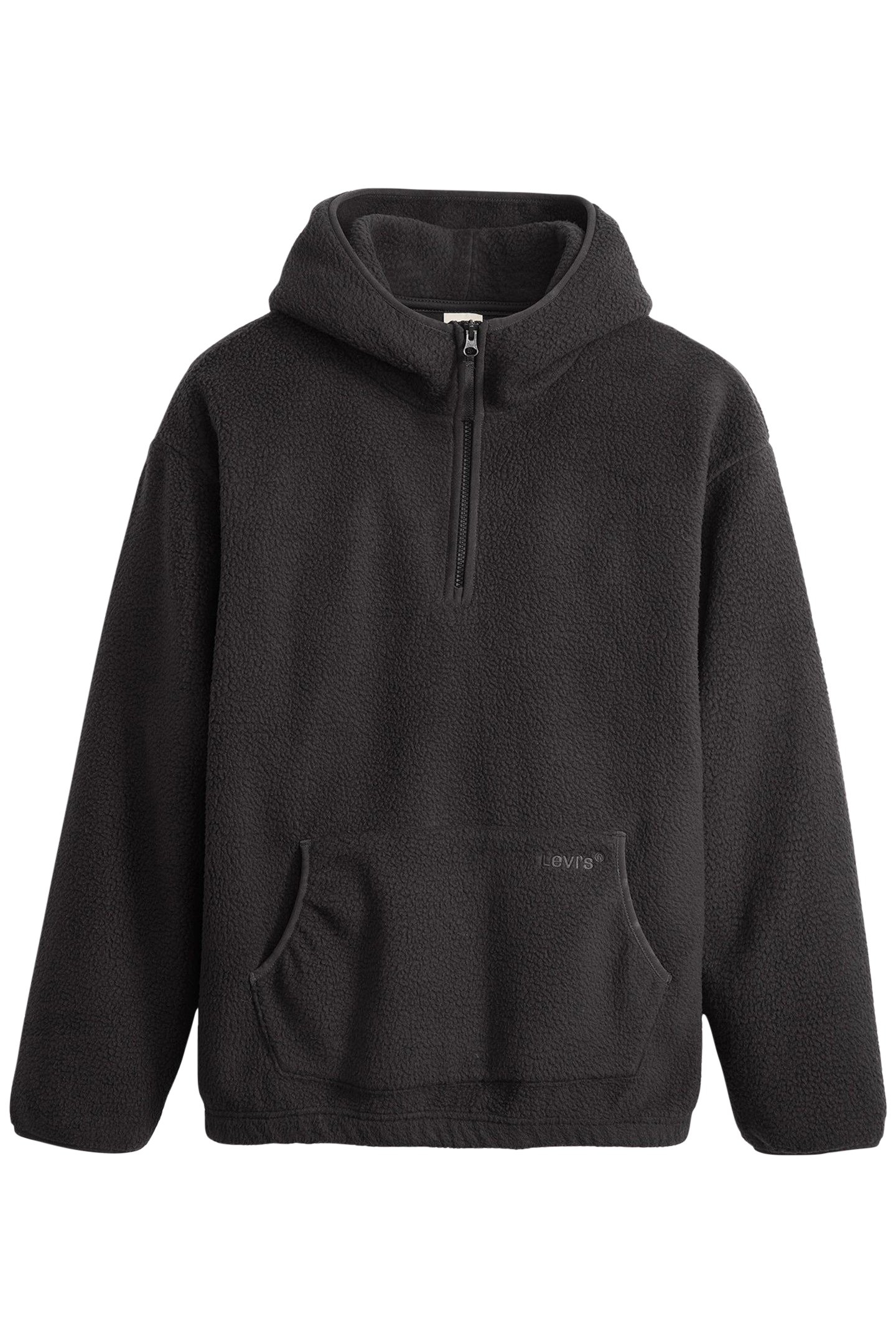 HOODED SHERPA PULLOVER JET BLACK 3
