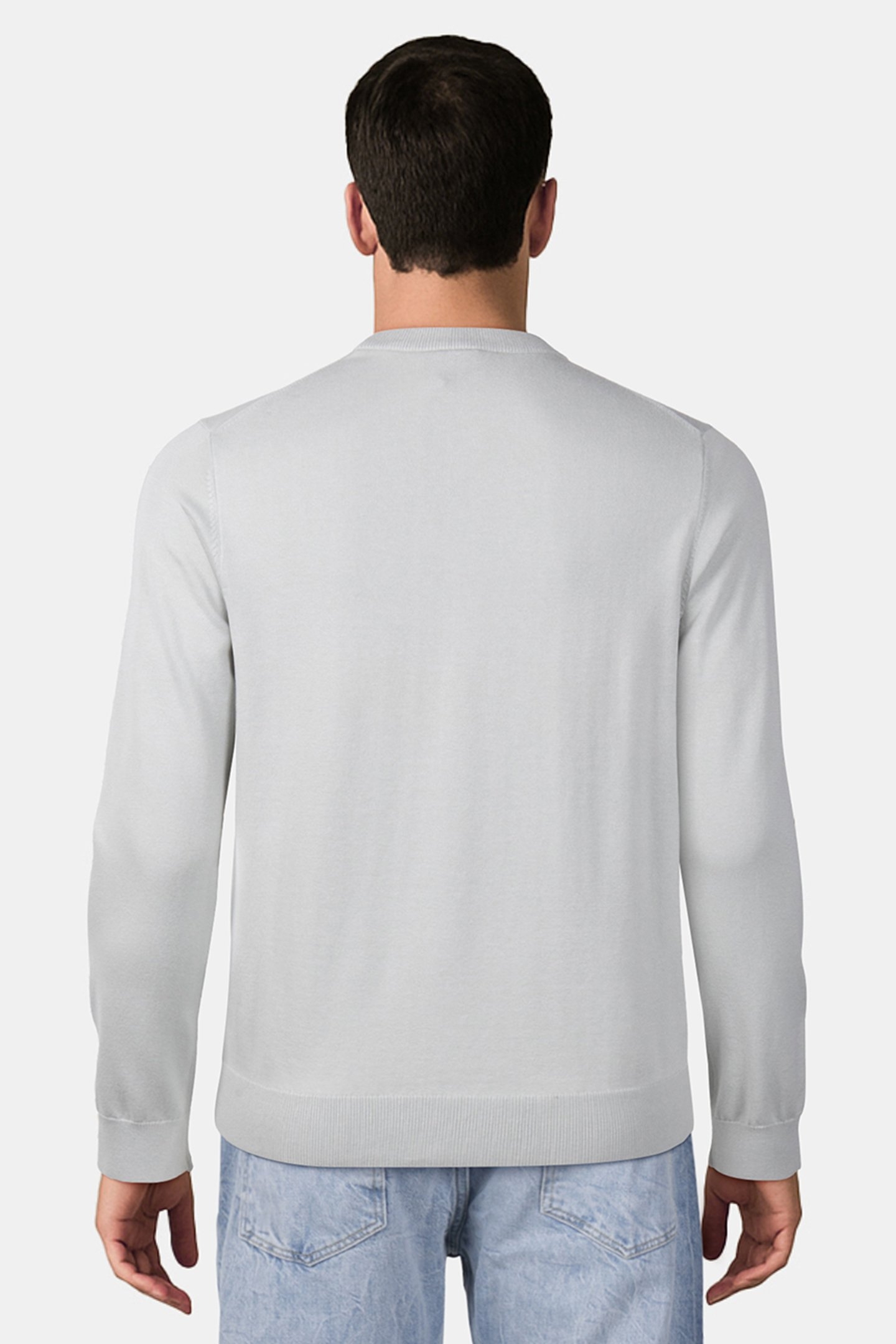 MENS SWEATER CREW NECK ZEB BAD GREY 2